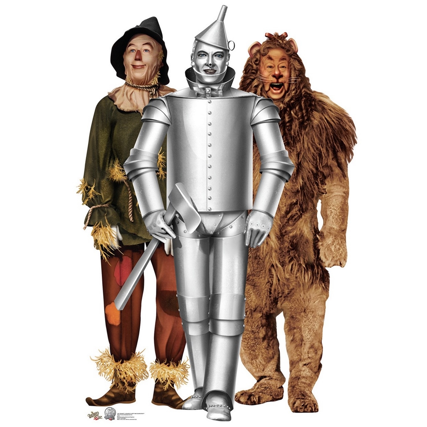 Scarecrow, Tinman and Cowardly Lion Stand Up Photo Prop