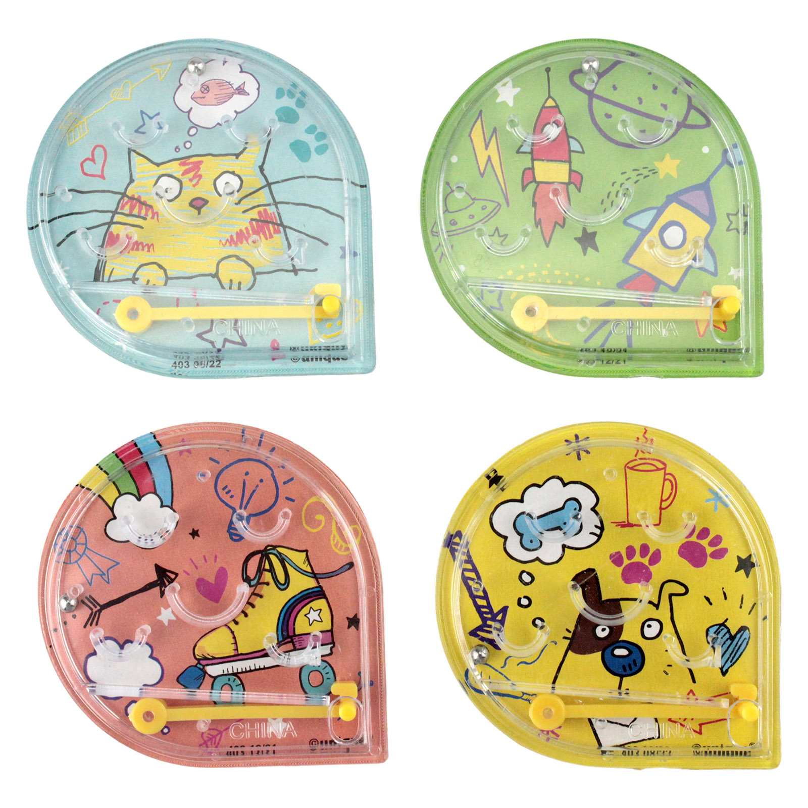 Assorted Mini Pinball Games (Pack of 4)