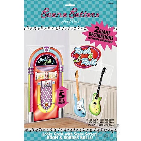 Rock and Roll Jukebox Scene Setter Wall Decorations