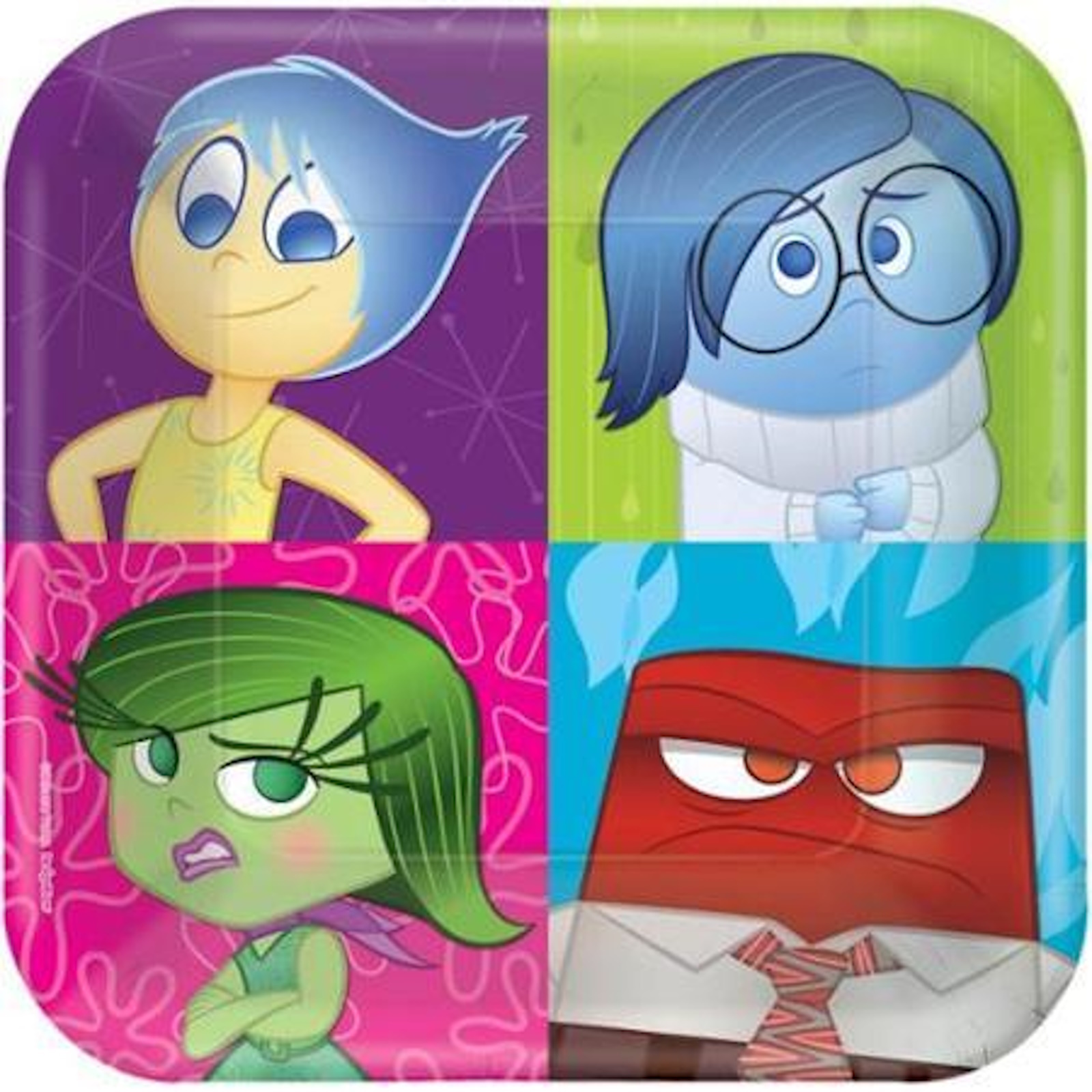 Inside Out Square Dinner Plates Pack of 8