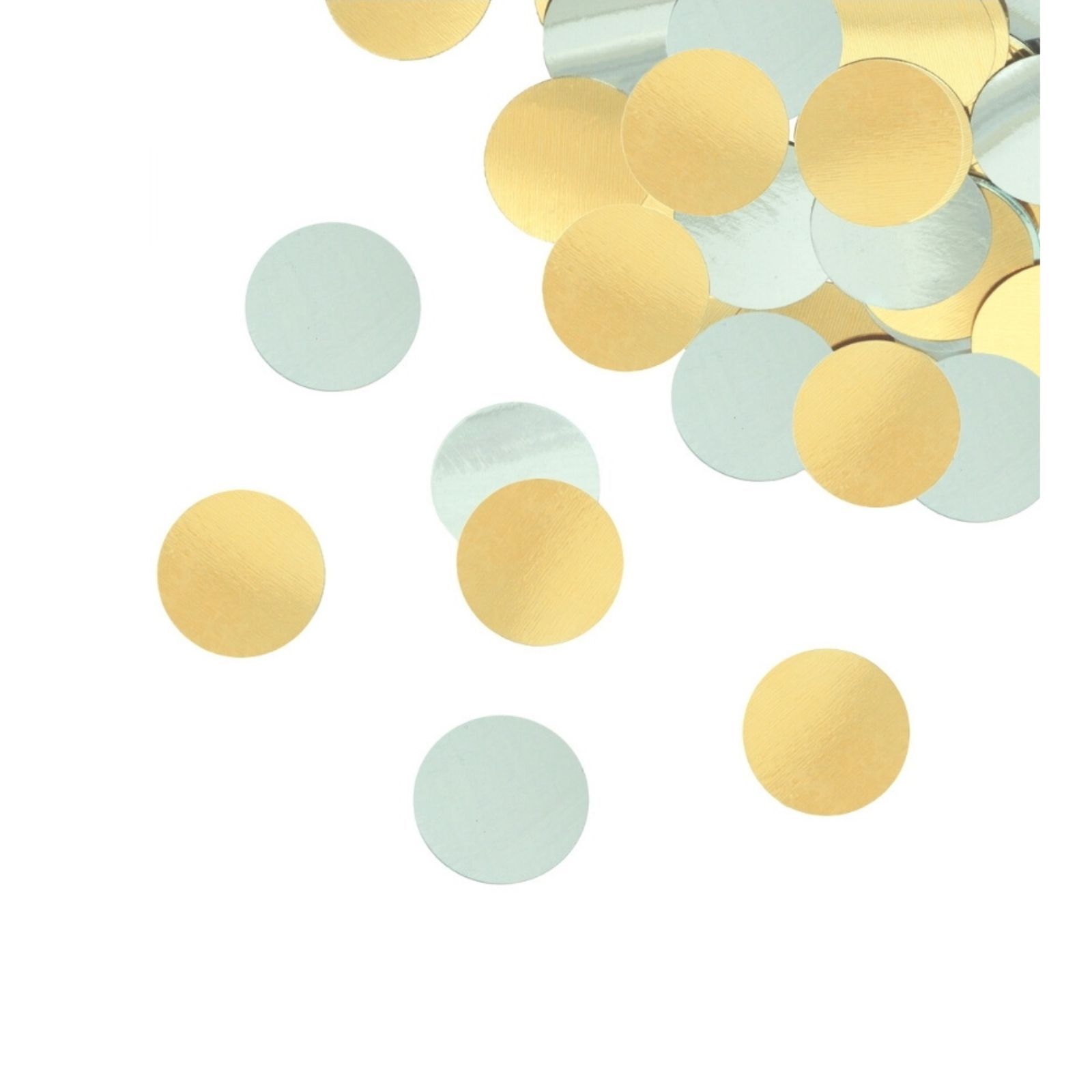 Gold & Silver Metallic Confetti Circles 2.5cm