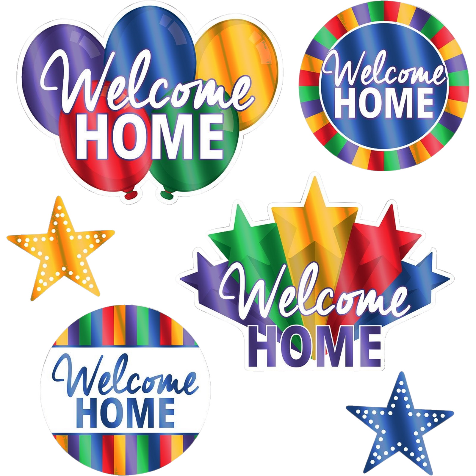 Welcome Home Cutout Decorations (Pack of 6) 