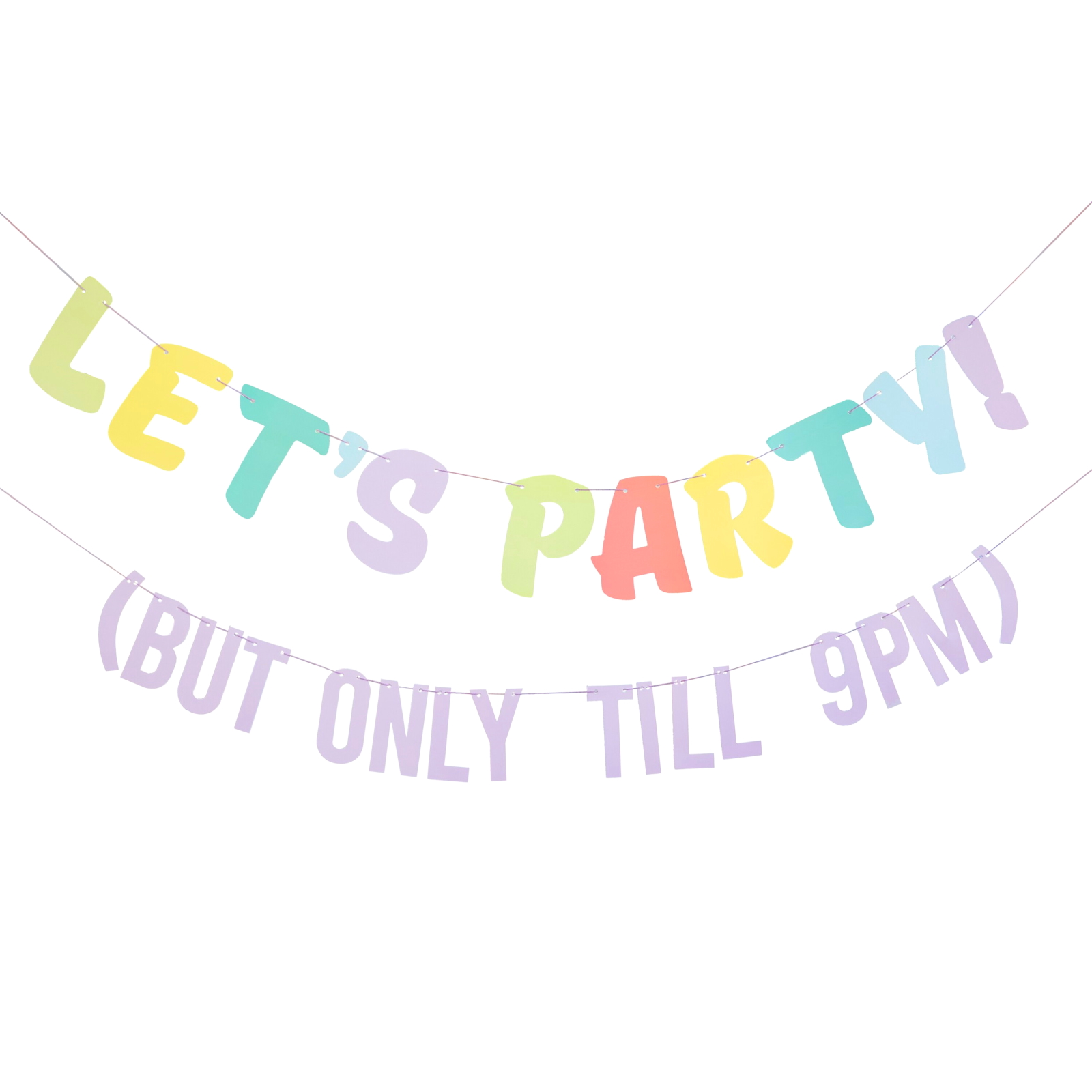 Ginger Ray Mix It Up Let's Party (But Only Till 9pm) Letter Banner
