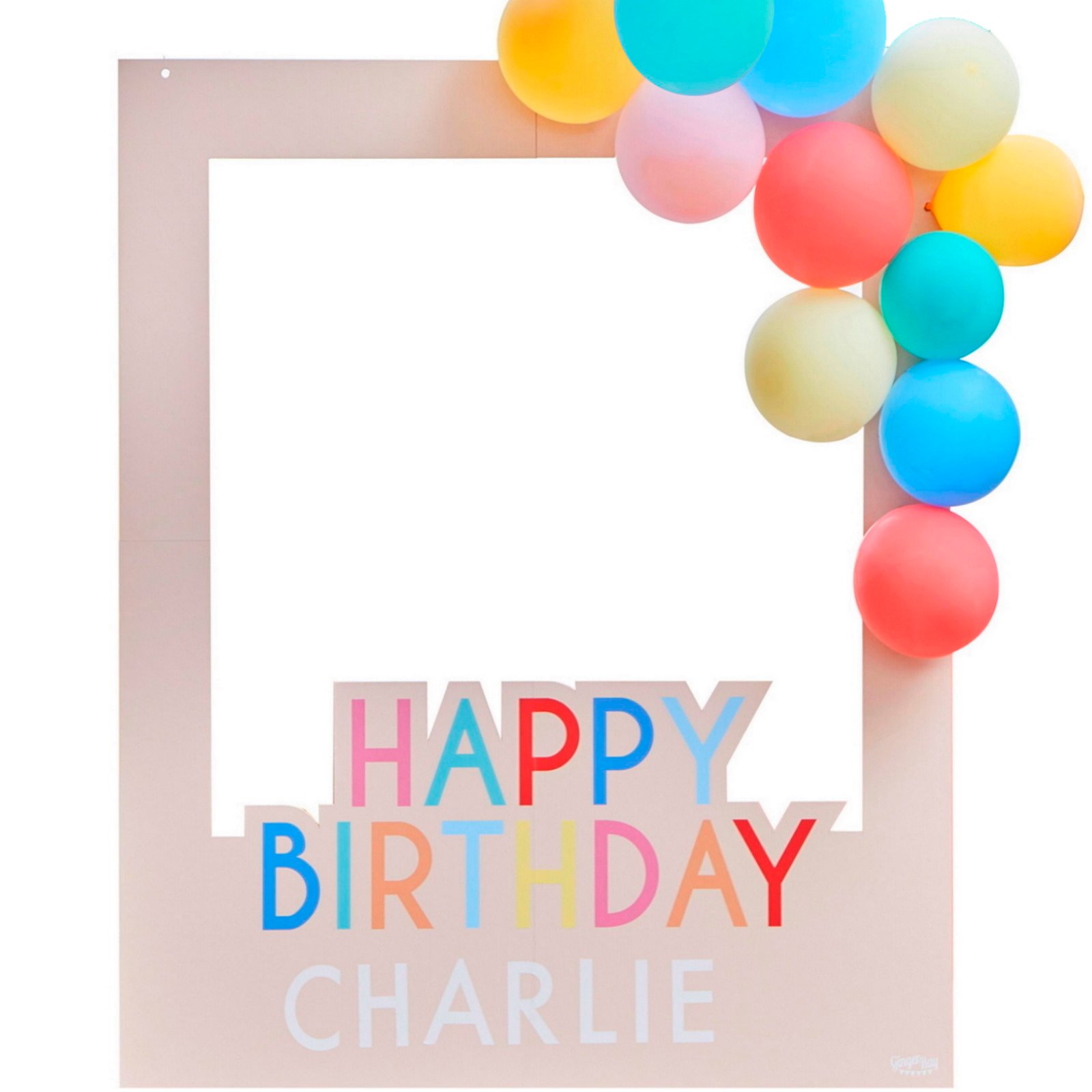 Ginger Ray Multicoloured Customisable Happy Birthday Photo Frame With Balloons