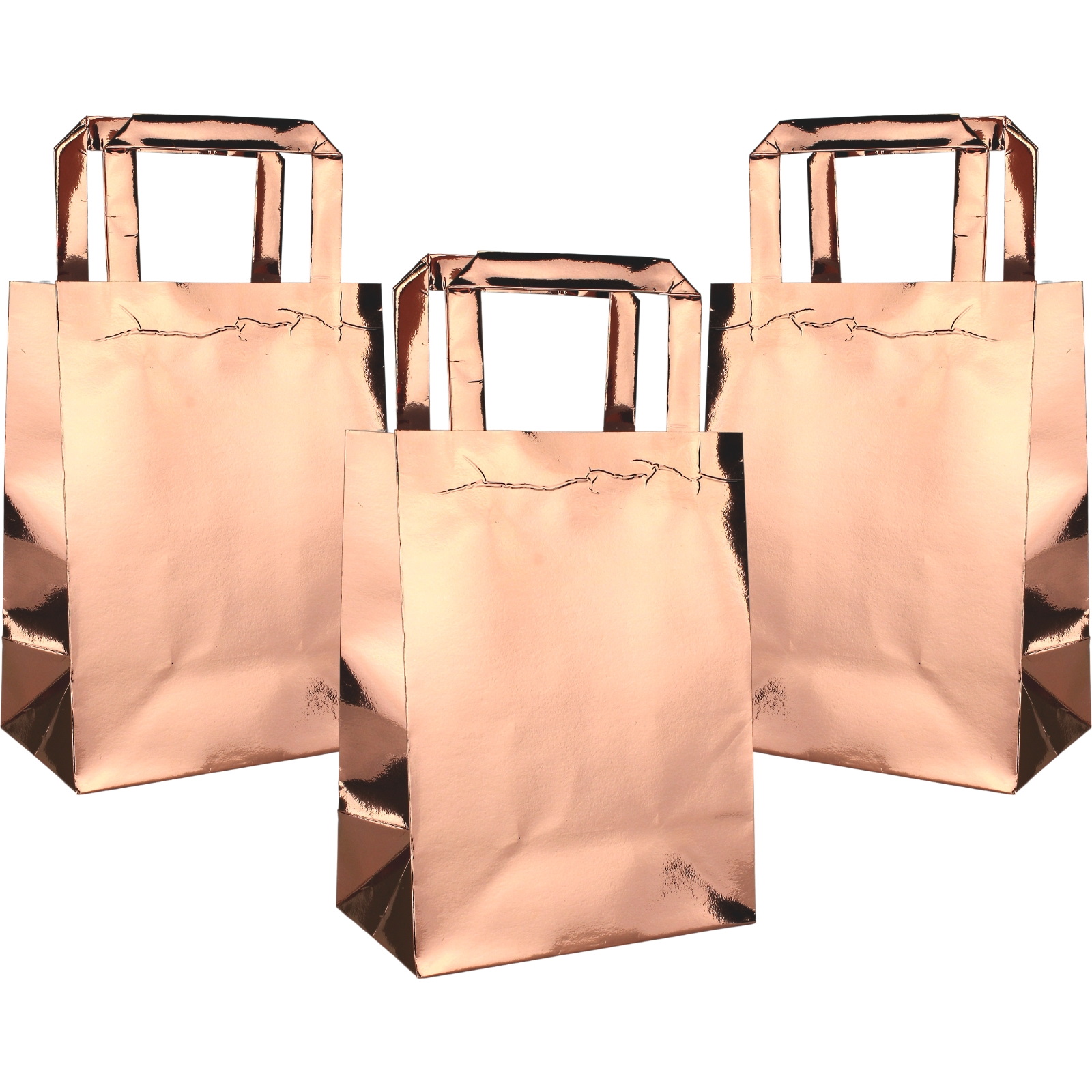 Ginger Ray Rose Gold Foil Paper Gift Bags (Pack of 5) 