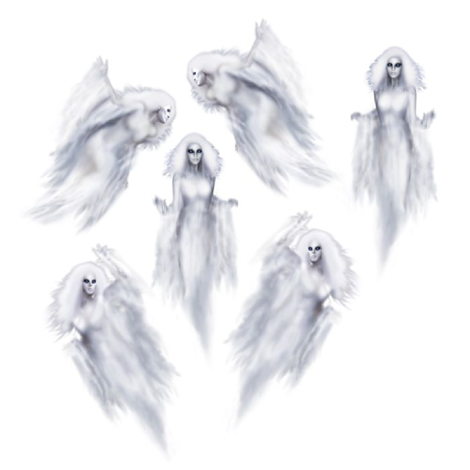 Insta Theme Ethereal Ghost Wall Props (6 Pieces) 