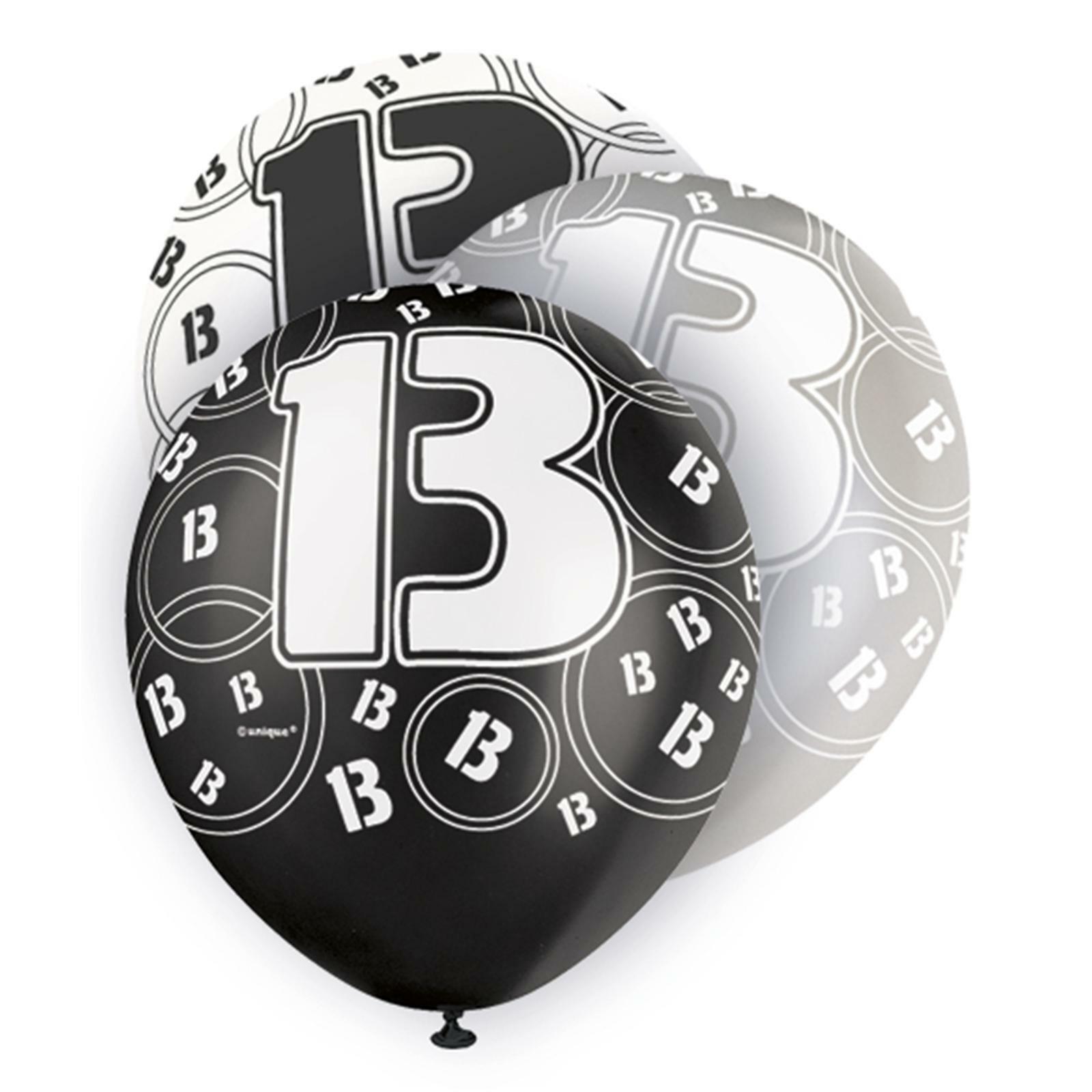Glitz 13th Birthday Balloons (Pack of 6)