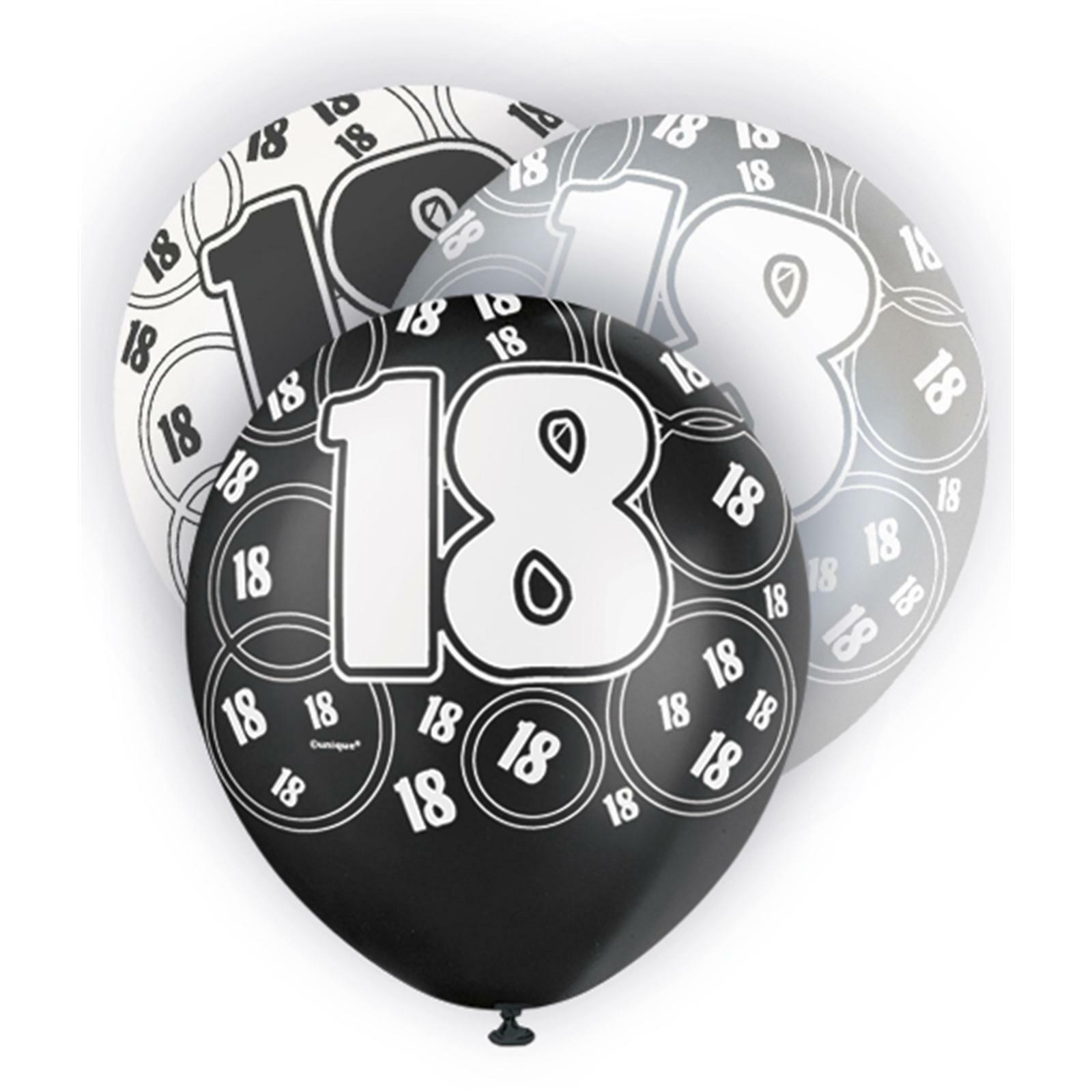 Glitz 18th Birthday Balloons (Pack of 6)