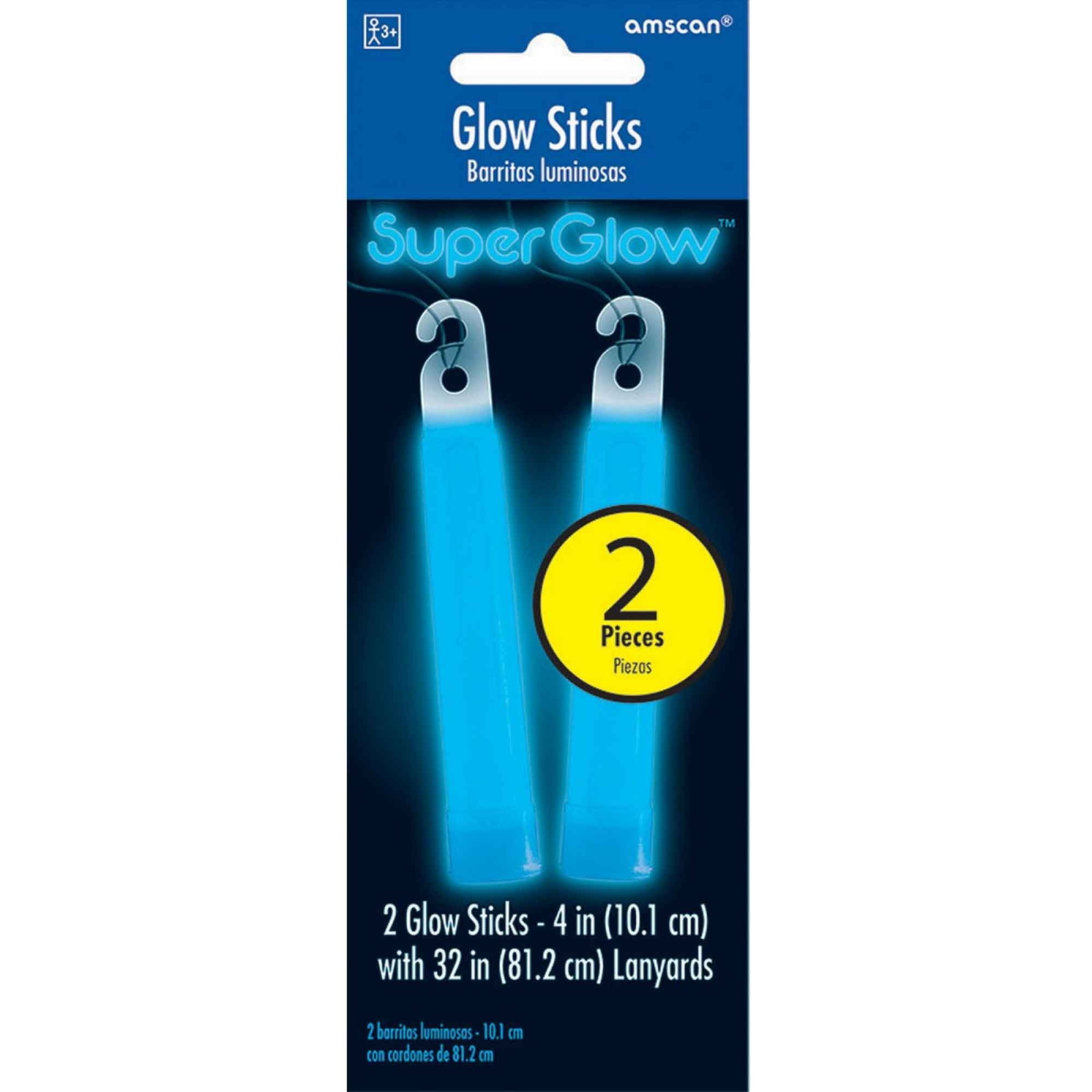 Blue Super Glow Stick Necklaces (Pack of 2)