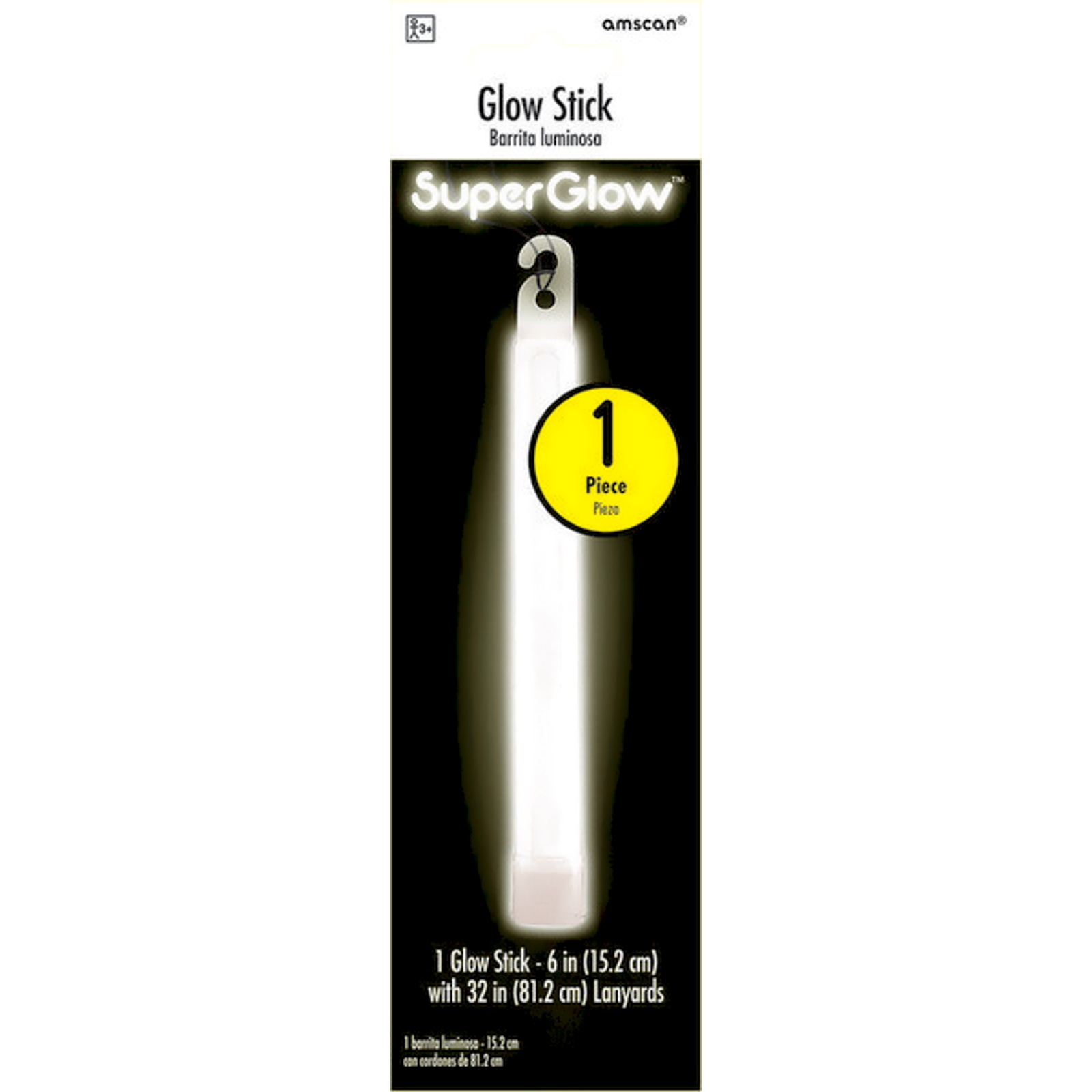 White Super Glow Stick Necklace 15cm