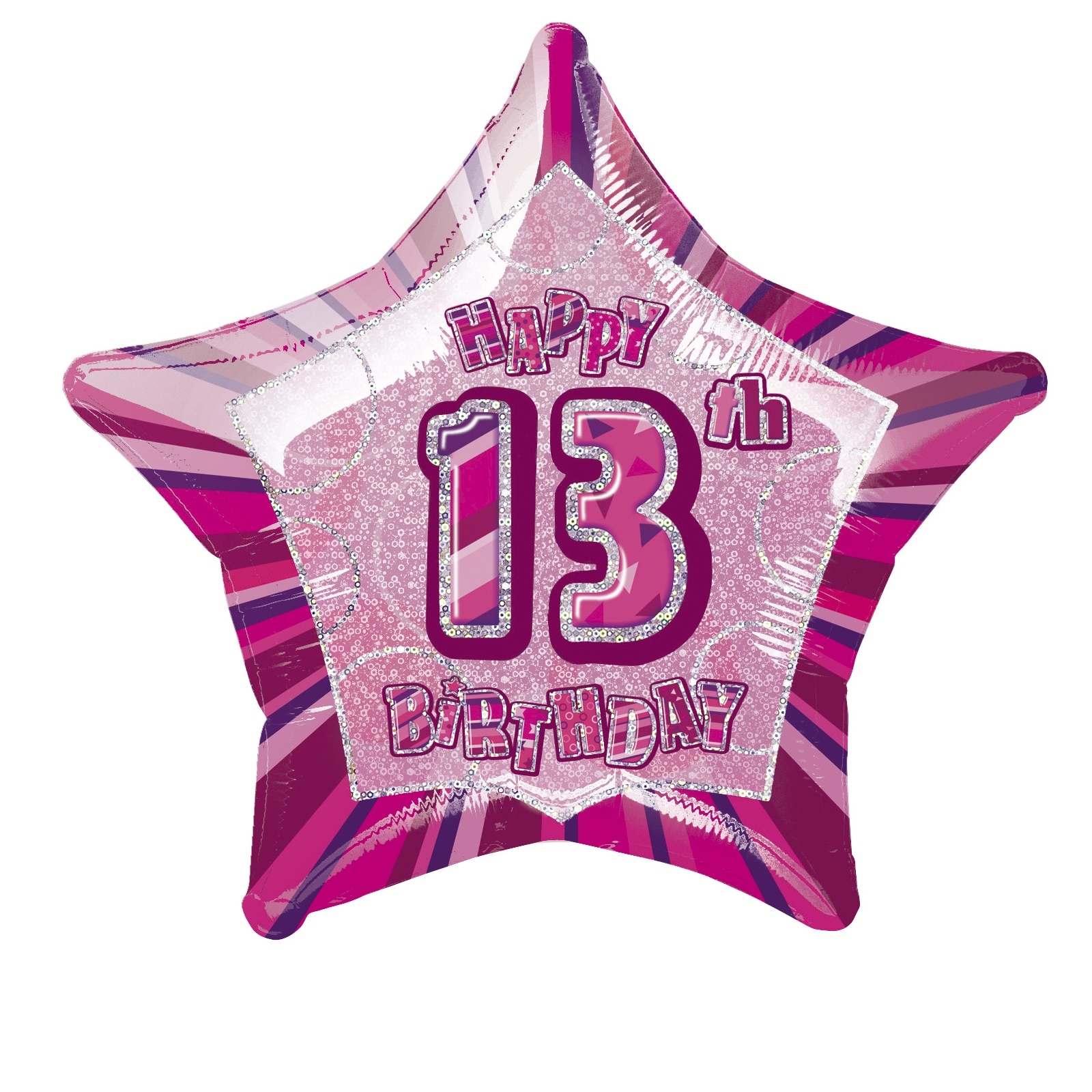 Glitz Pink 13th Birthday Helium Balloon