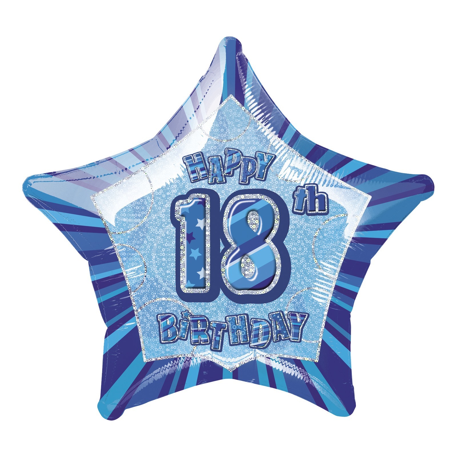 Glitz Blue 18th Birthday Helium Balloon