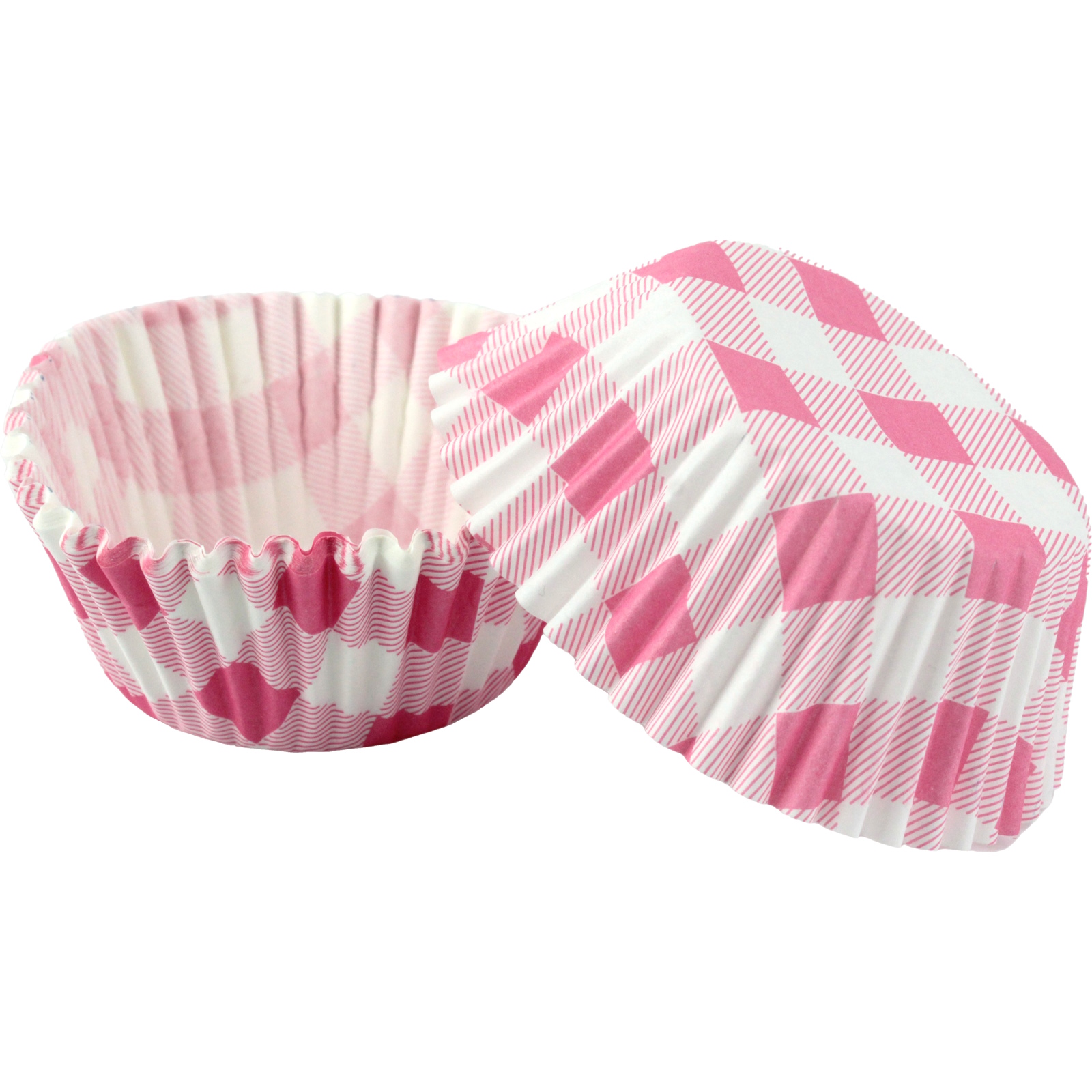 Pink Gingham Cupcake Baking Cups (Pack of 25)