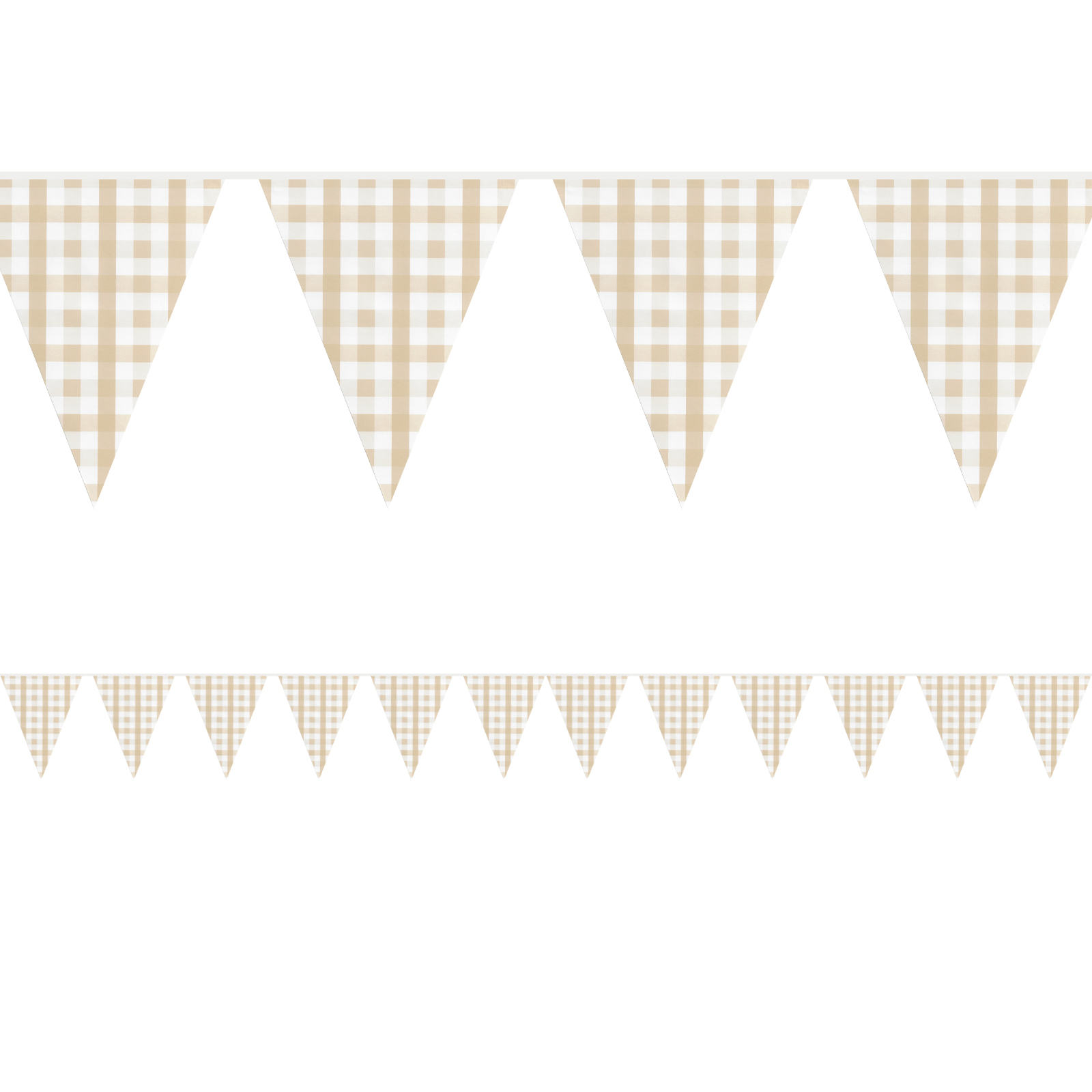 Sand Gingham Flag Banner (3.9m)
