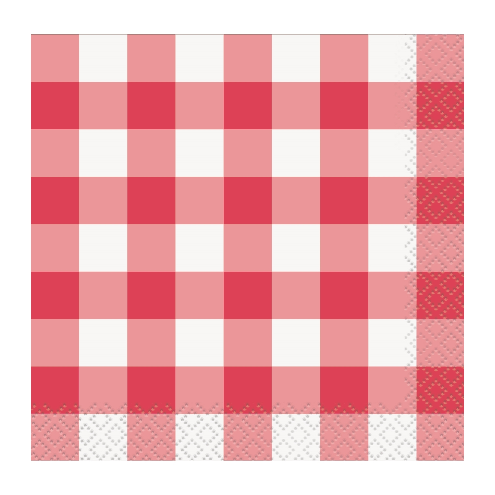 Red Gingham Small Napkins (Pack of 16)