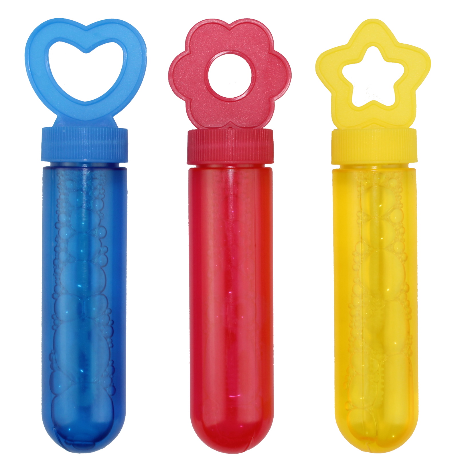 Coloured Shapes Bubble Bottles 30ml Pack of 3