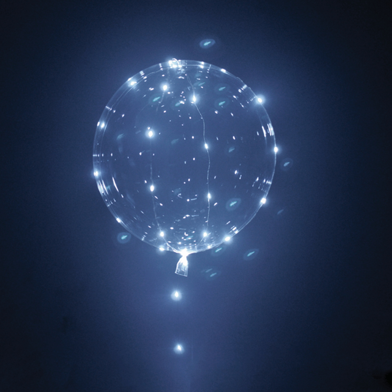 LED Bright White Helium Bubble Balloon