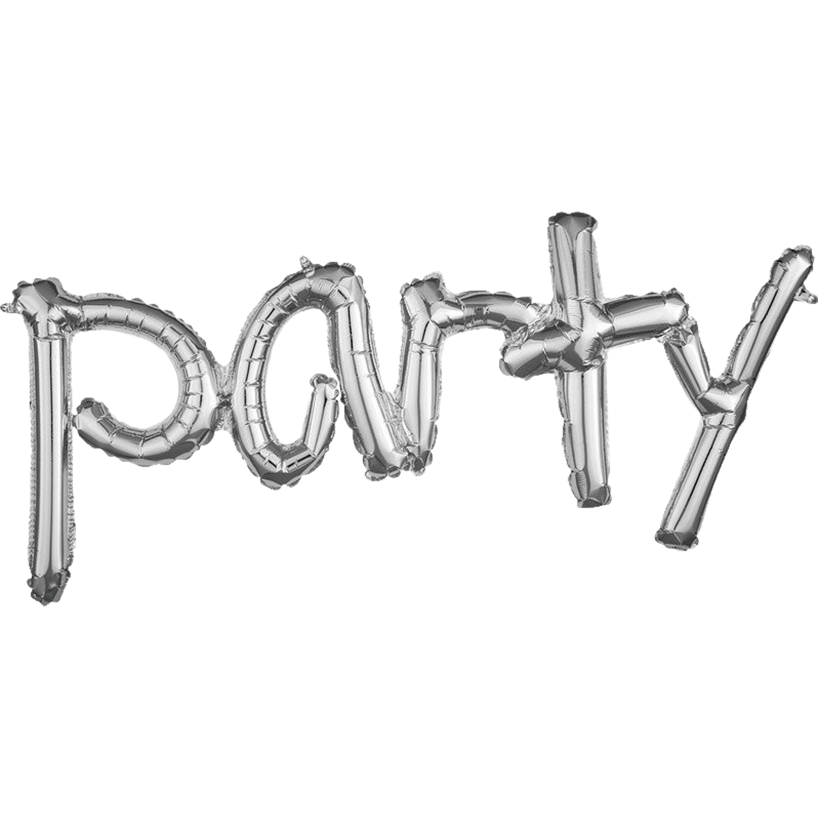 Silver Party Foil Balloon Banner (Air Fill)