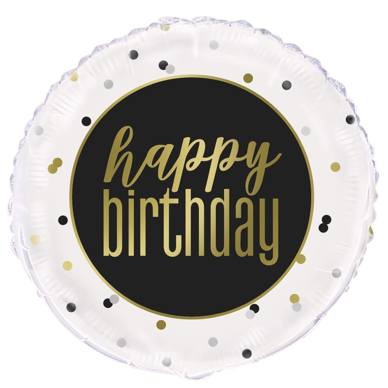 Metallic Happy Birthday Helium Balloon