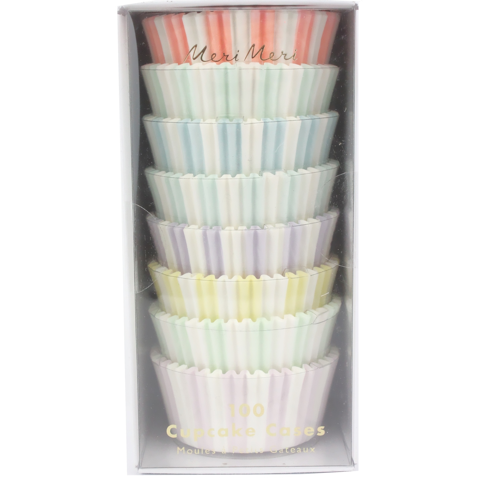 Meri Meri Pastel Stripe Cupcake Baking Cups (Pack of 100)