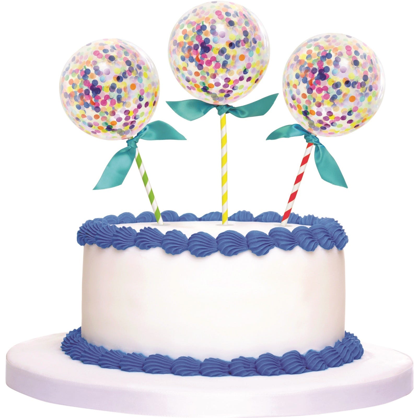 Amazon.com: Cake Topper Mini Balloon Garland Confetti Acrylic Happy  Birthday Cupcake Topper for Birthday Cake Supplies Decorations : Grocery &  Gourmet Food