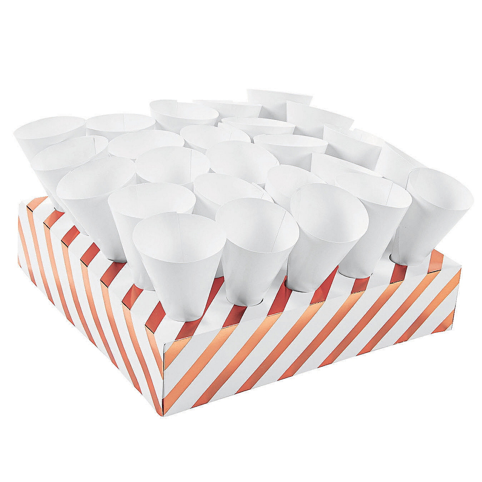 Copper Foil Treat Cones and Trays