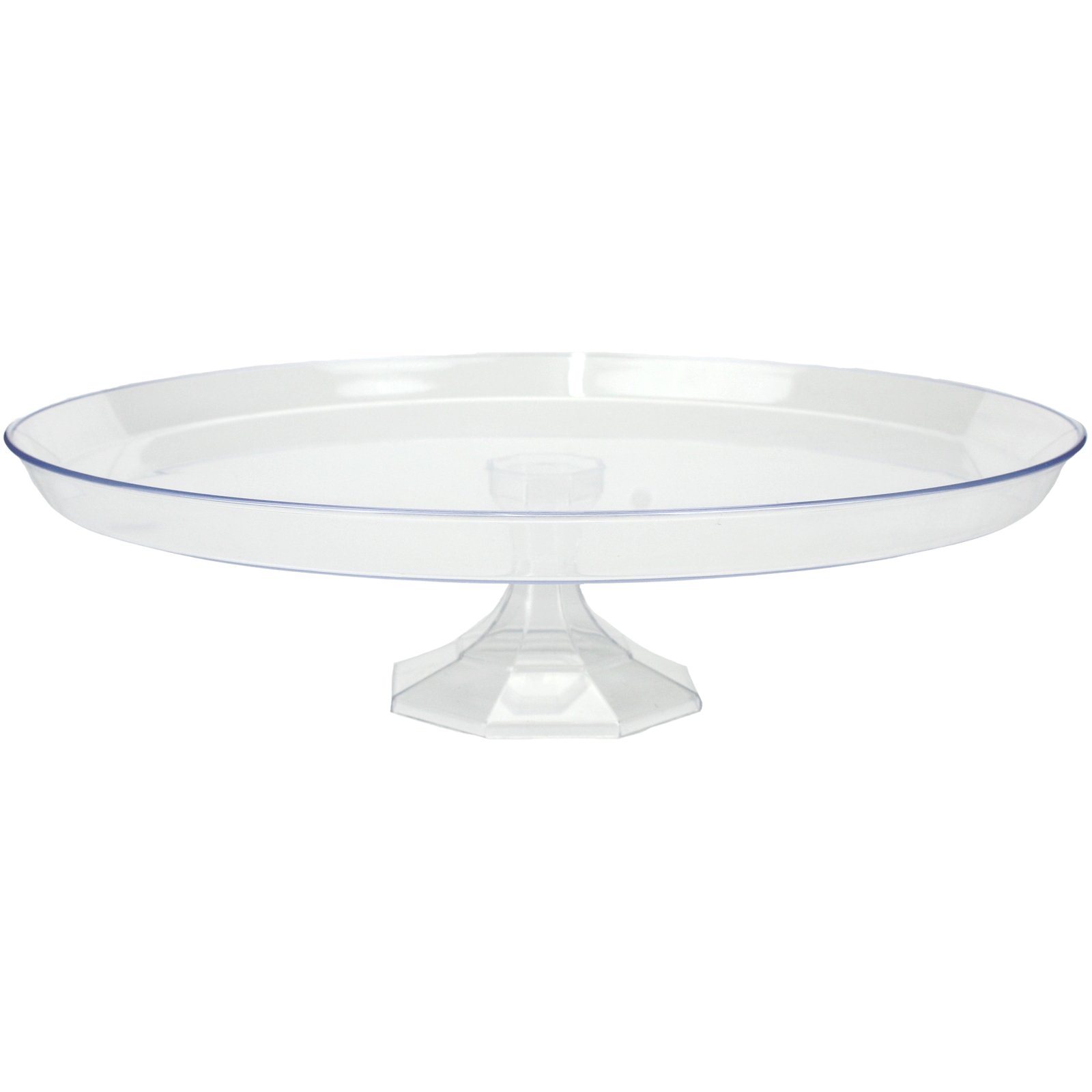 Clear 33cm Round Plastic Cake Stand