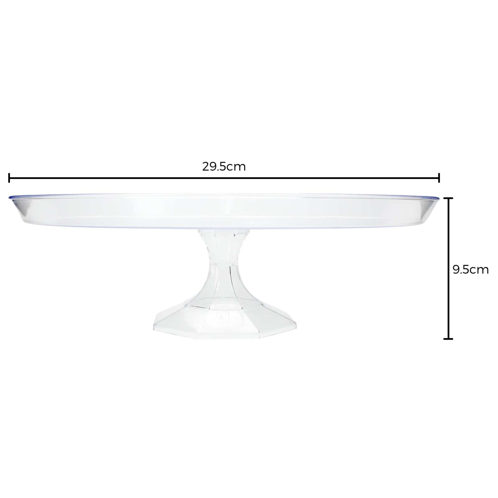 Clear 29.5cm Round Plastic Cake Stand Discount Party Supplies