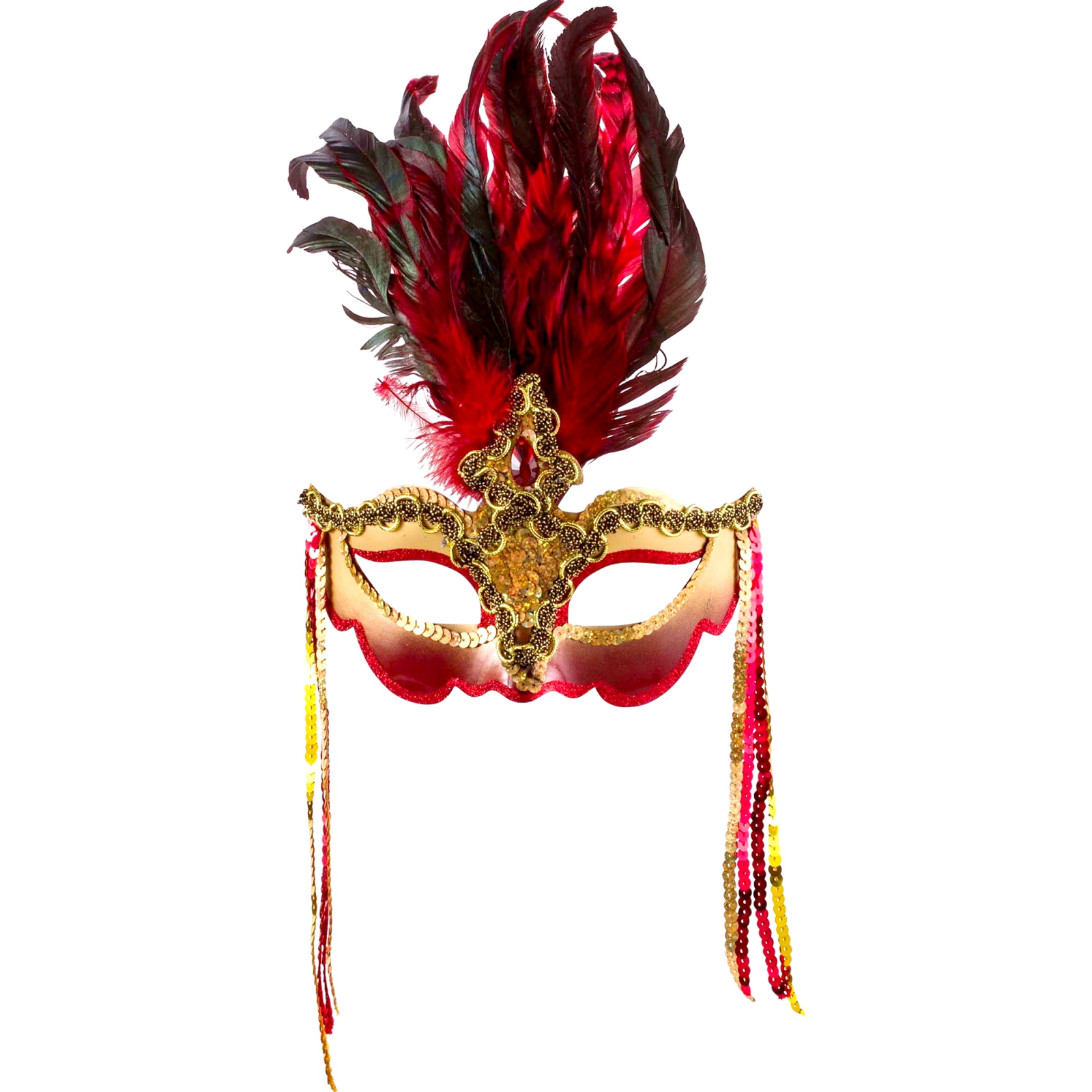 Venetian Feathered Masquerade Mask