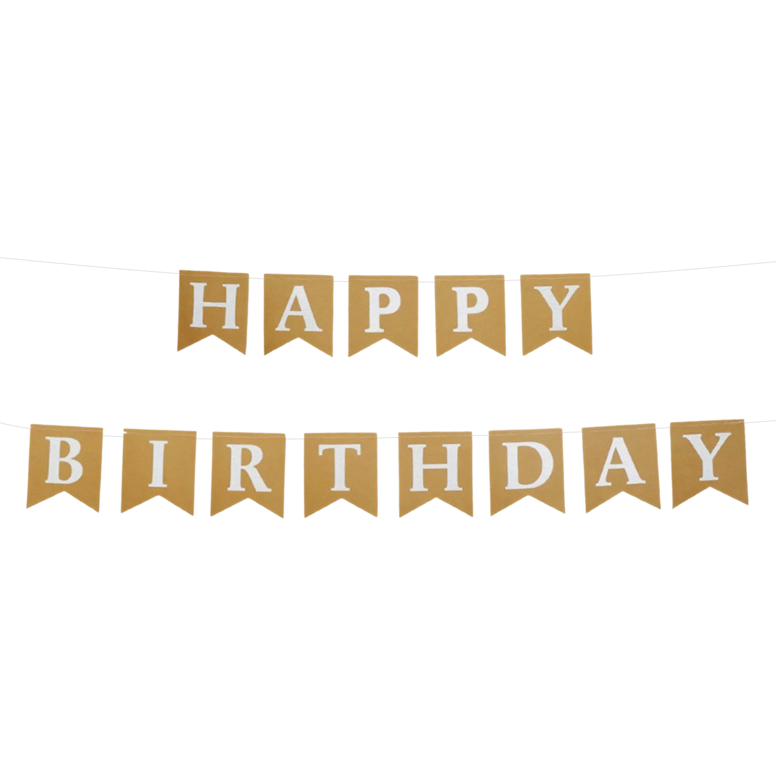 Brown Kraft Happy Birthday Pennant Banner 2.5m