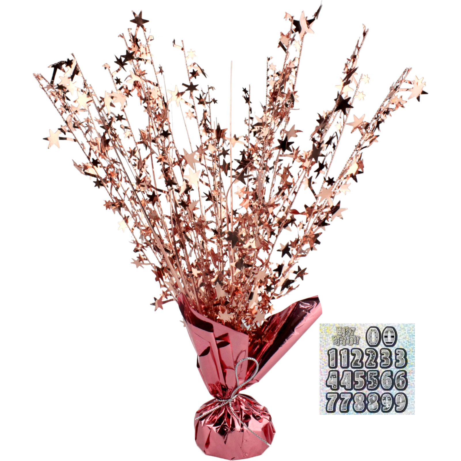 Rose Gold Glitz Foil Spray Centrepiece 