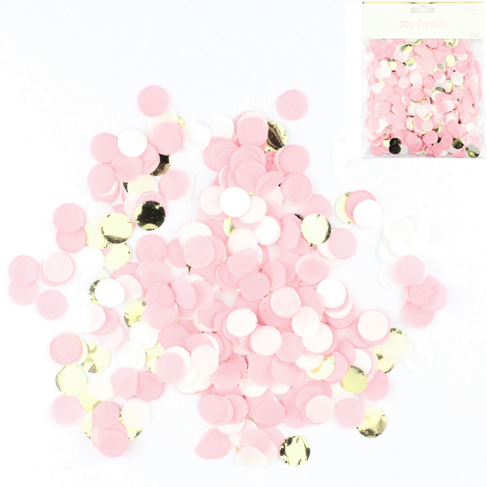 Pink and Gold Foil Dot Confetti 