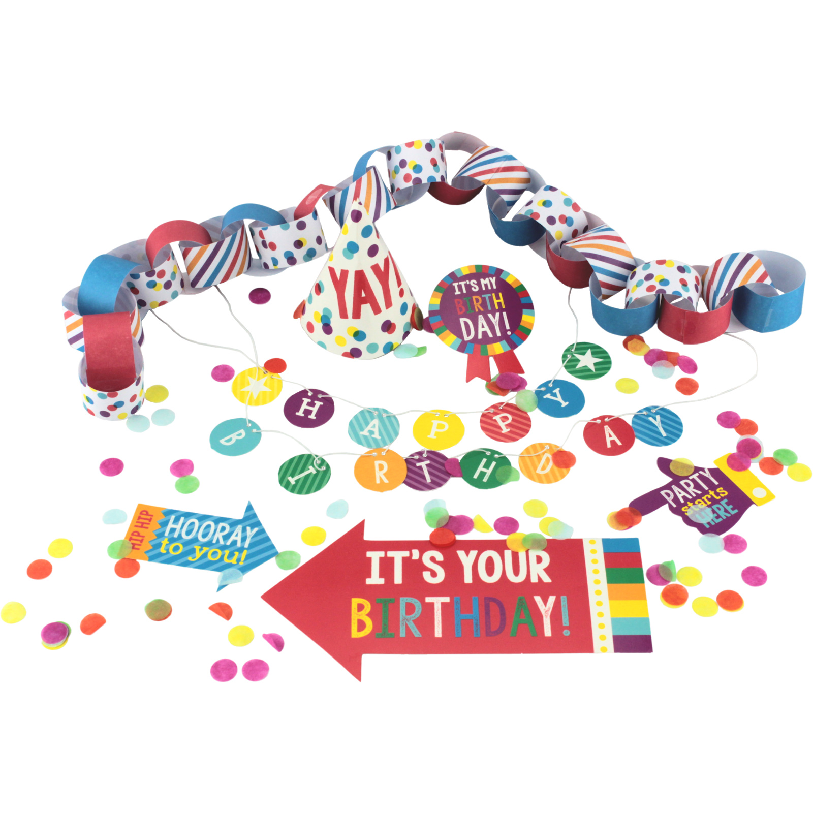 Colourful Mini Office Happy Birthday Decorating Kit  
