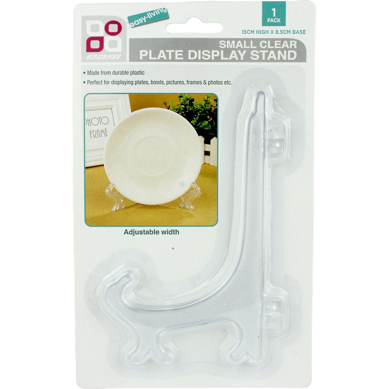 Clear 15cm Foldable Plastic Plate Stand