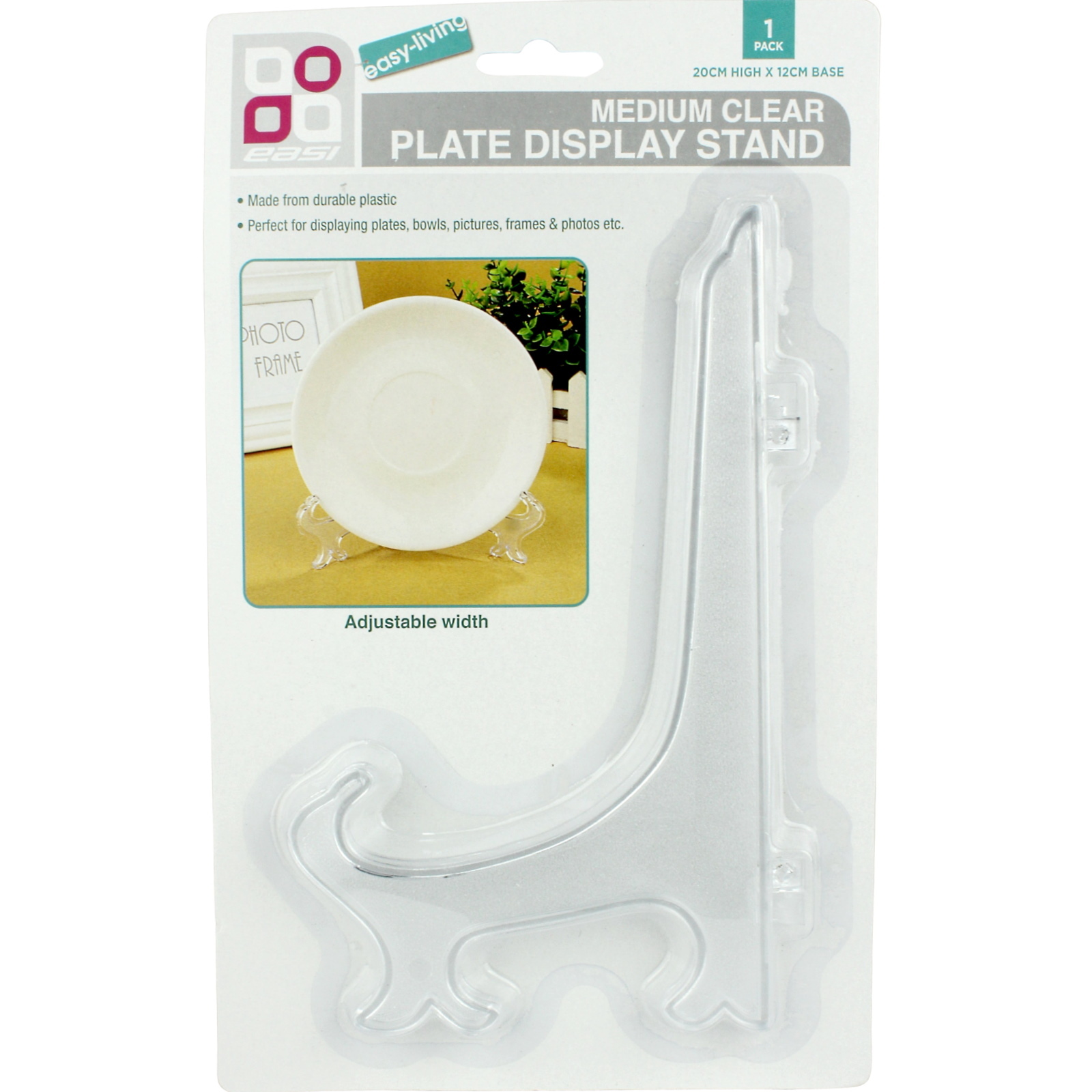 Clear 20cm Foldable Plastic Plate Stand