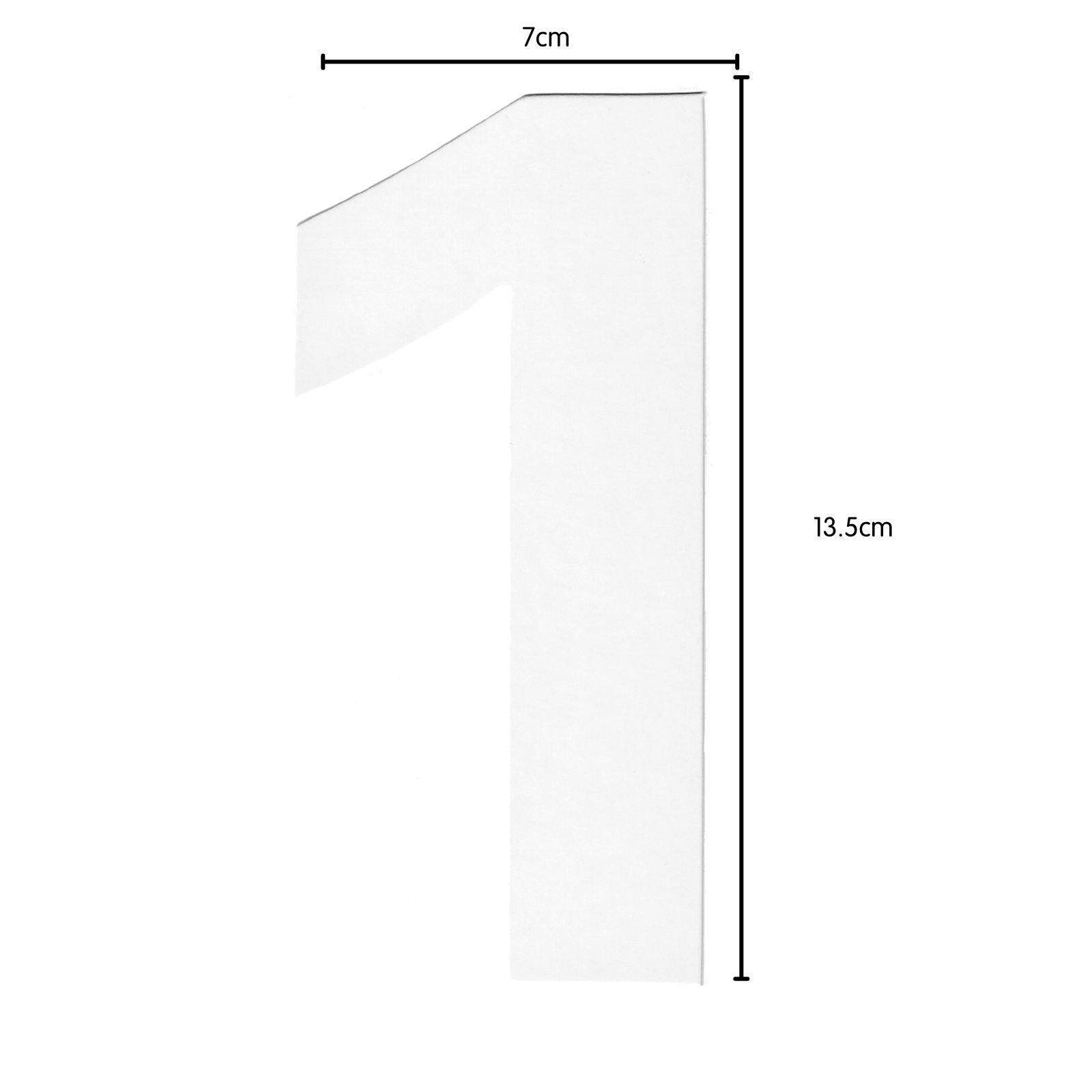 White Cardboard Number 1 (Pack of 2) Discount Party Supplies