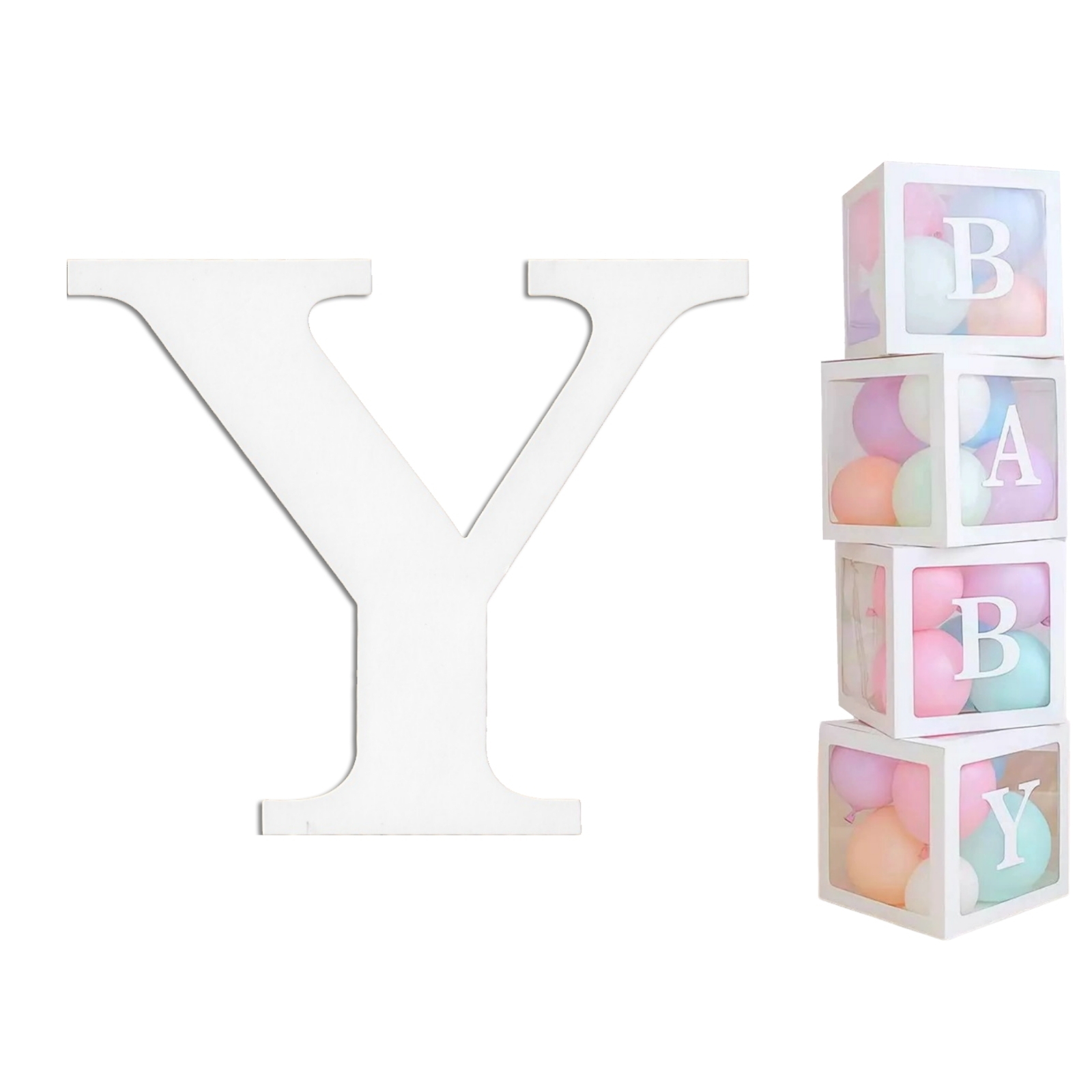 White Cardboard Letter Y (Pack of 2)