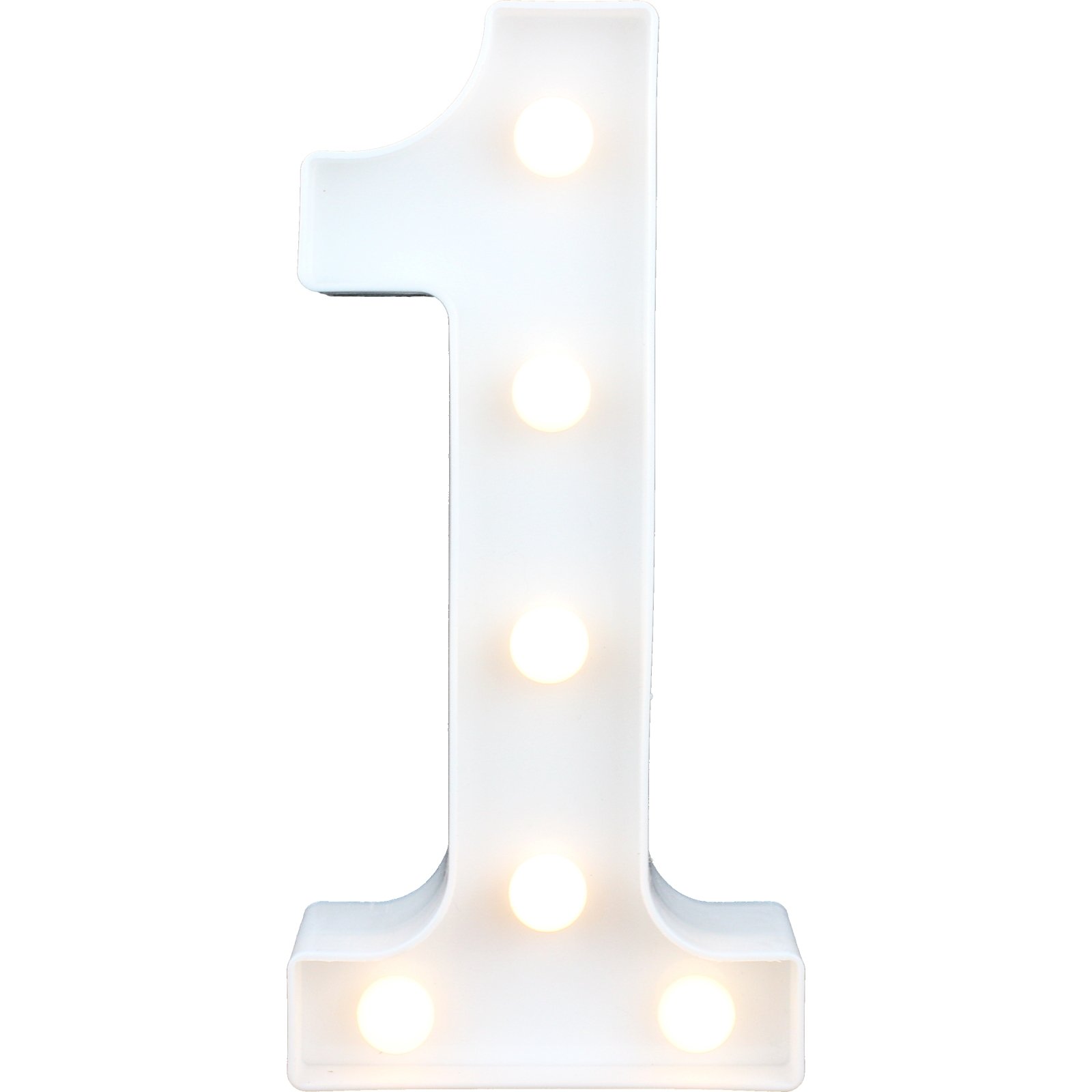 LED Light Up Number 1 White