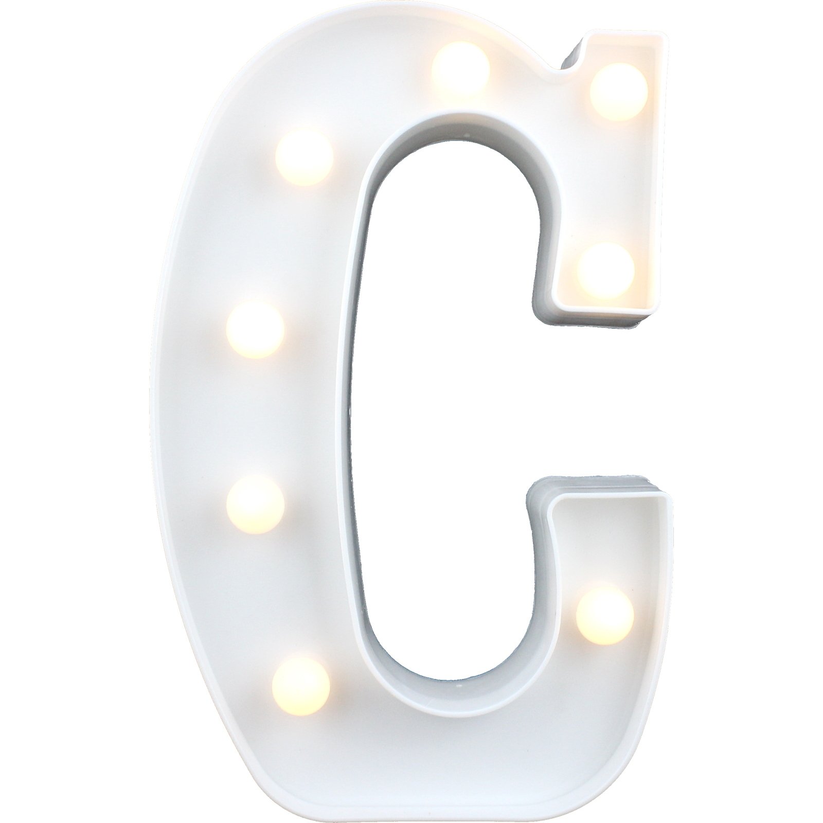 LED Light Up Letter C White
