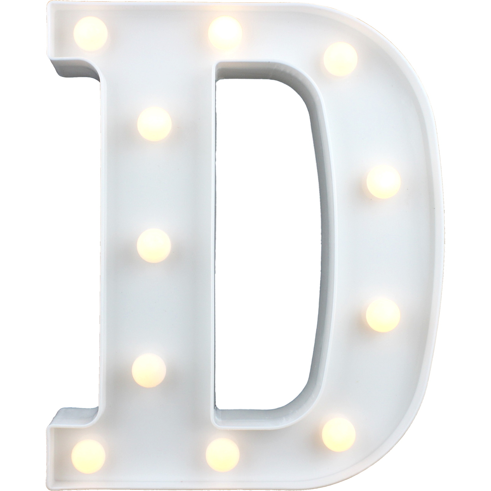 LED Light Up Letter D White
