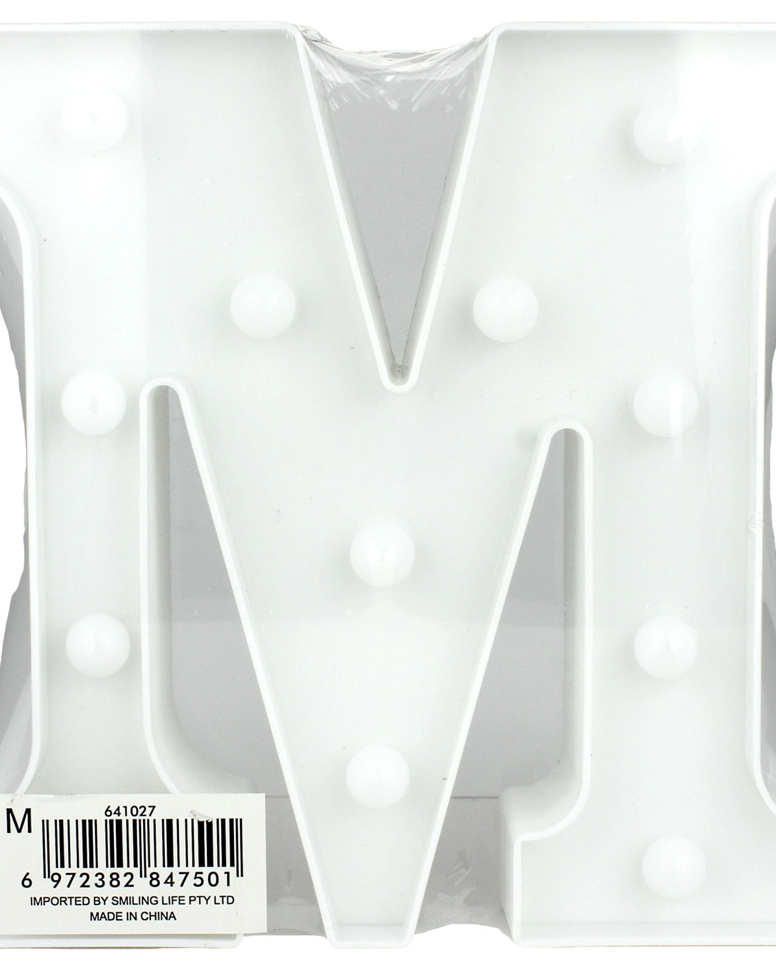 LED Light Up Letter M White | Lighting | Party Food and Decor Supplies ...