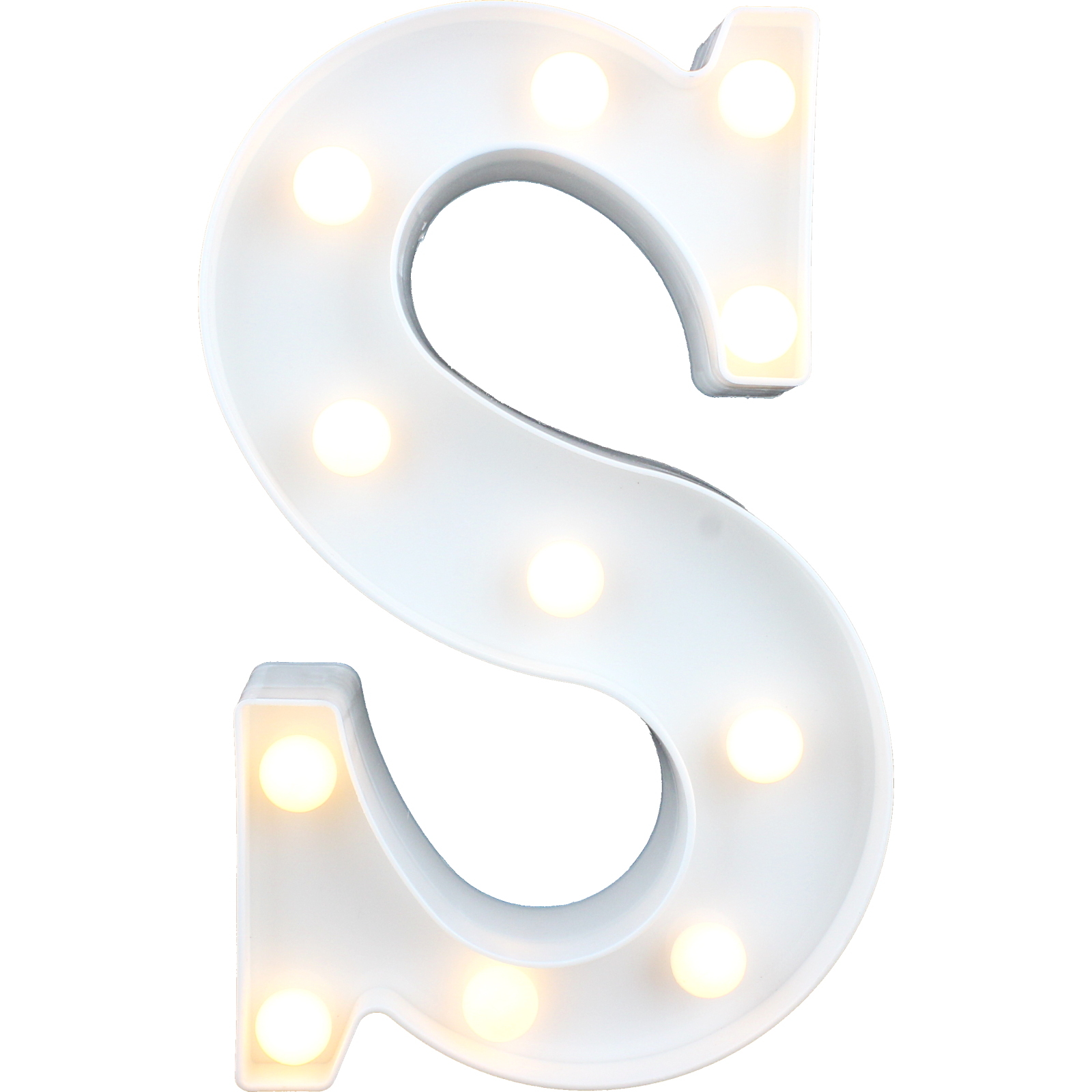 LED Light Up Letter S White