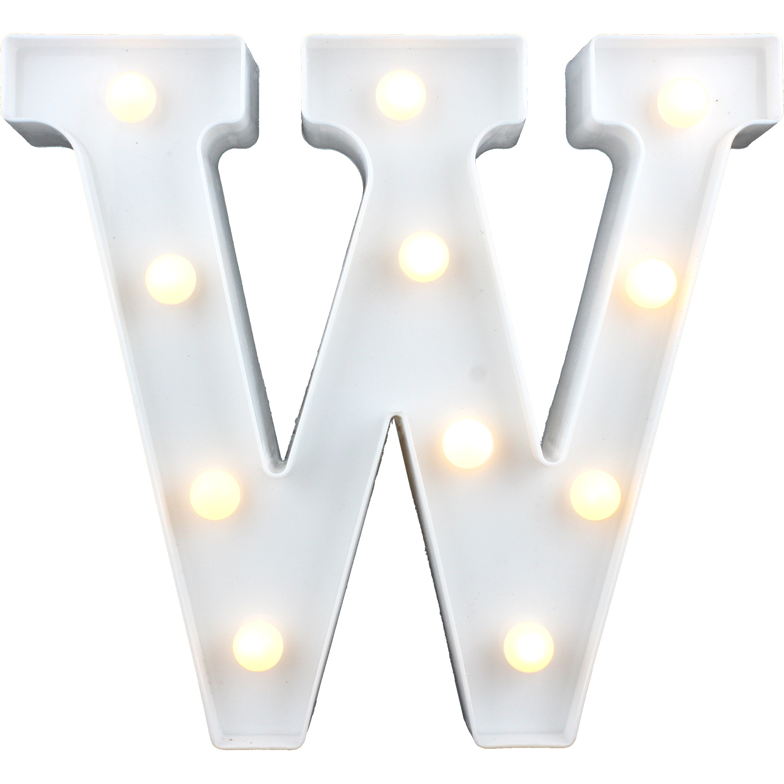 LED Light Up Letter W White