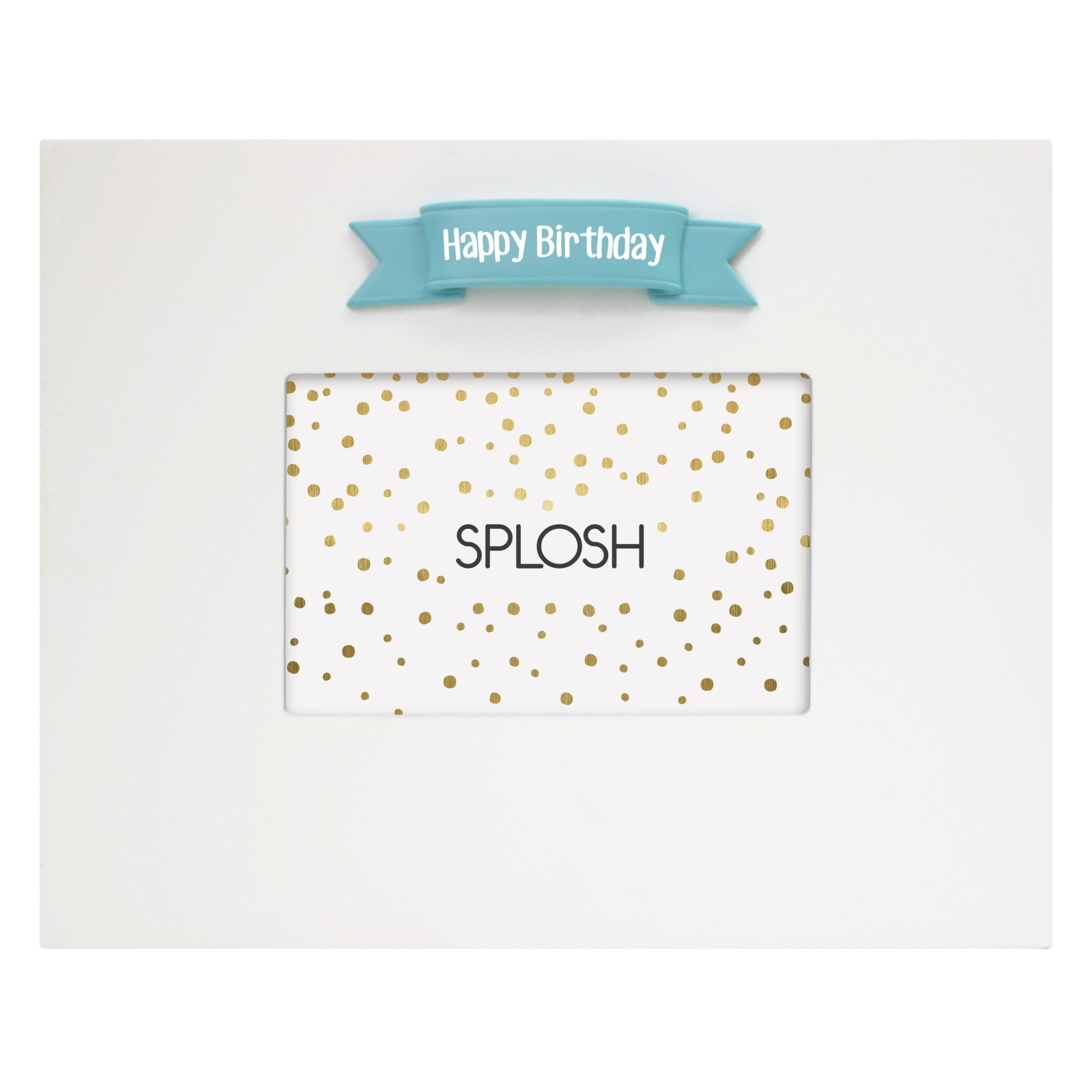 Happy Birthday Signature Photo Frame Blue