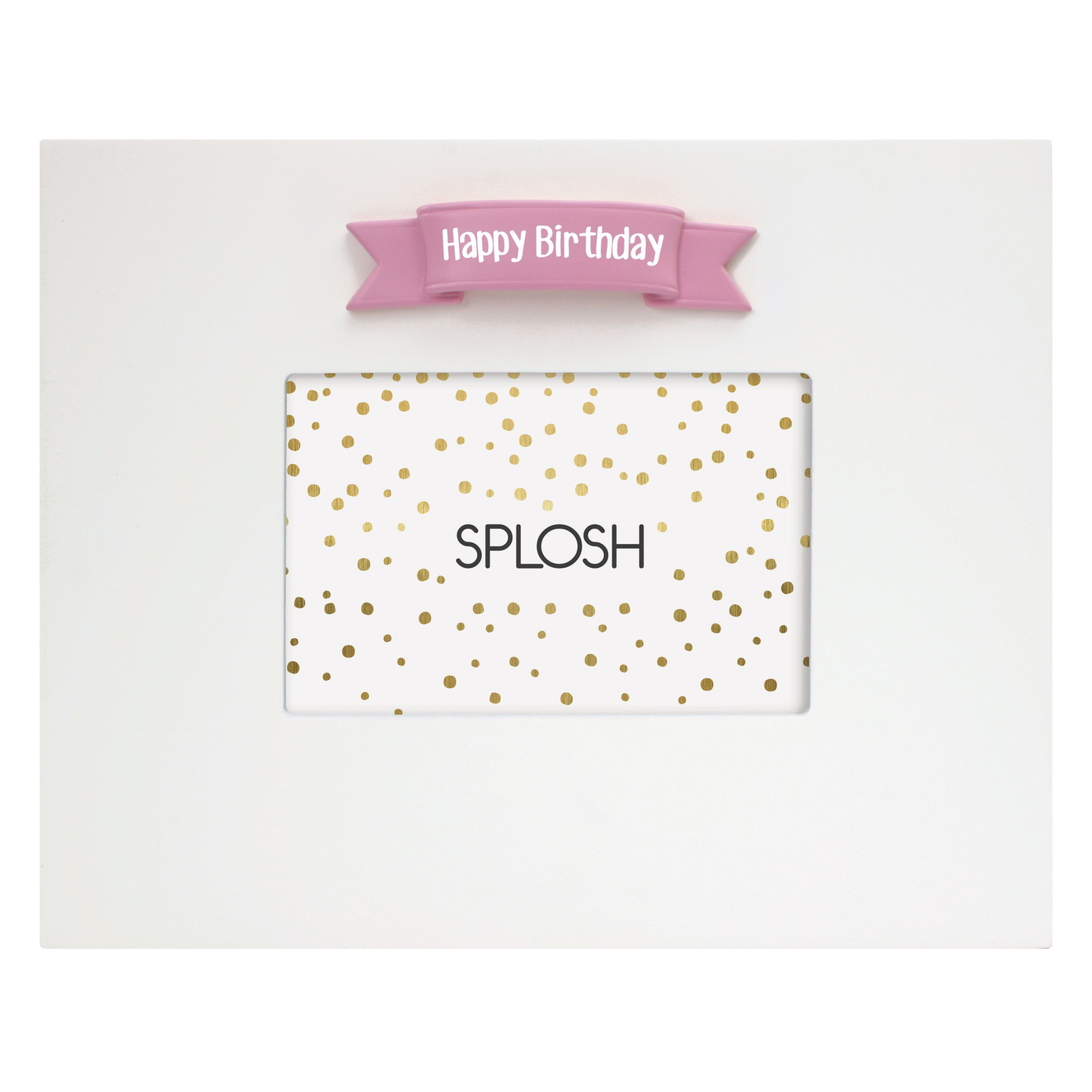 Happy Birthday Signature Photo Frame Pink