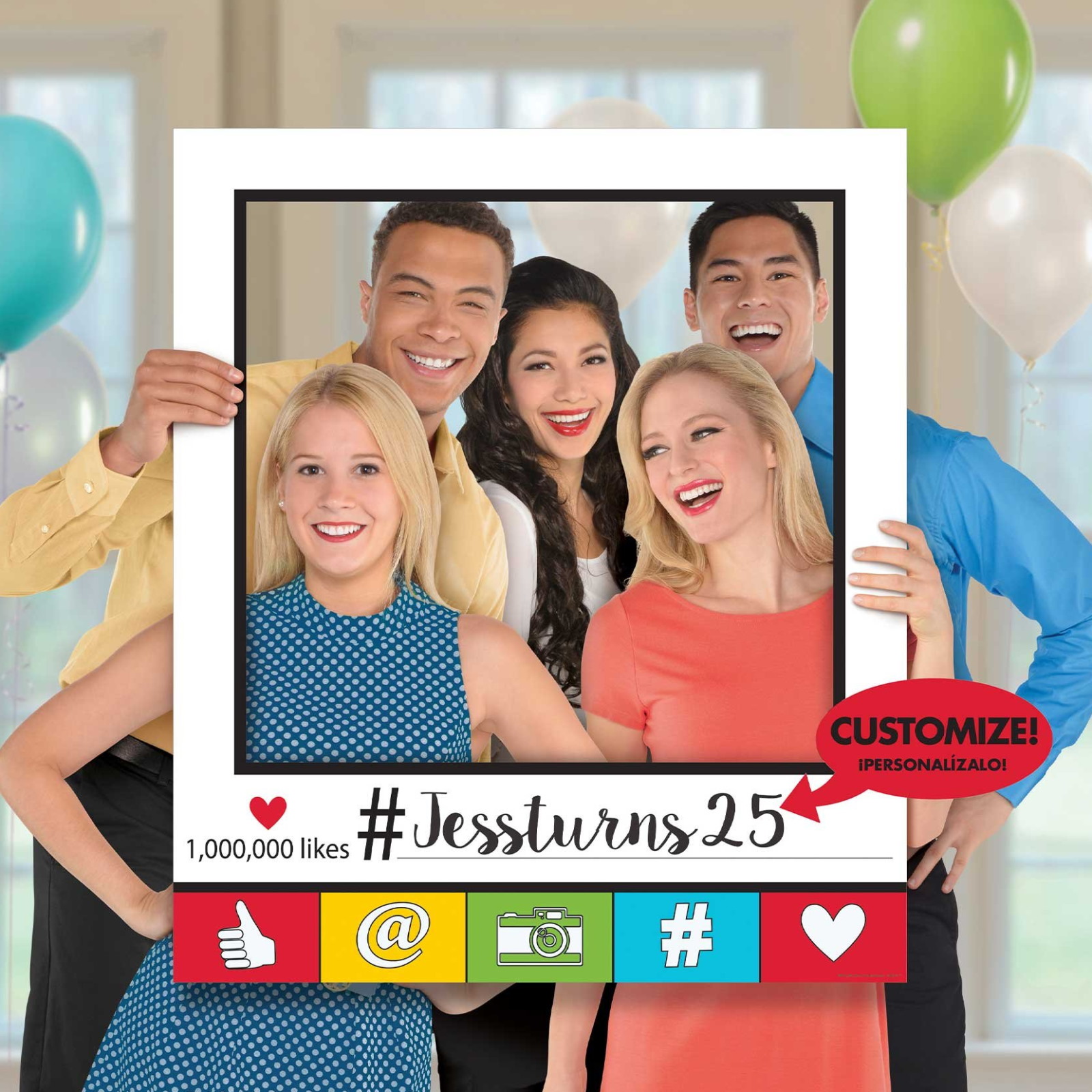 Customisable Giant Photo Frame Prop Props & Backdrops Party Food