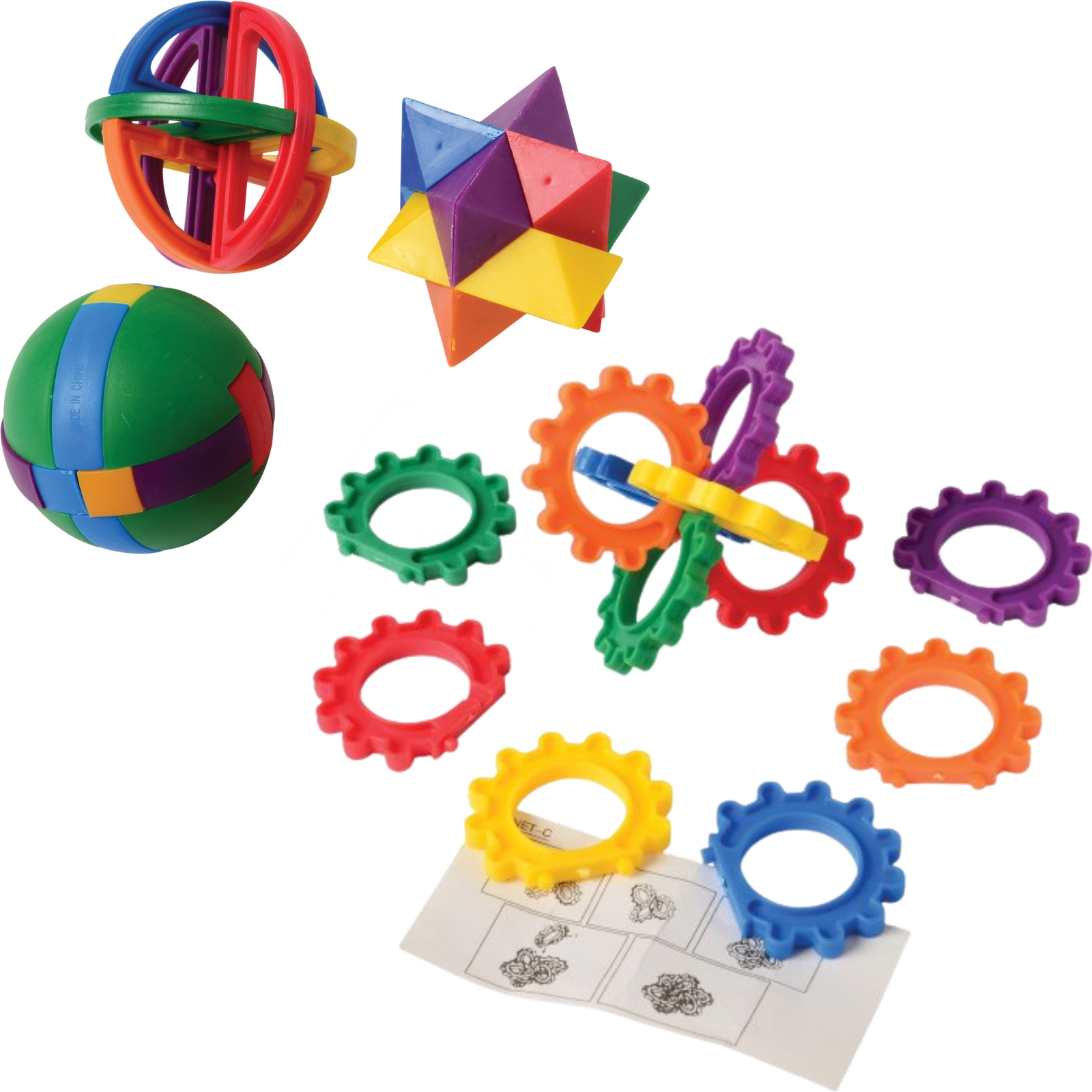 3D Coloured Geometric Puzzle Toys (Pack of 12)