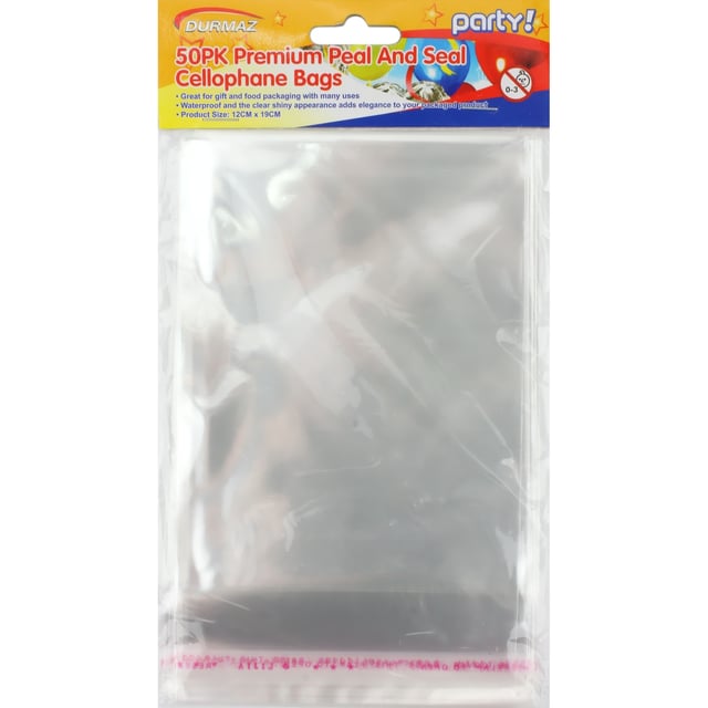 Plastic Sleeves For Cards 50 Clear DL Cellophane Bags With Peel & Seal -  Perfect For Greeting Cards & Crafts Cello Bags For Greeting Cards