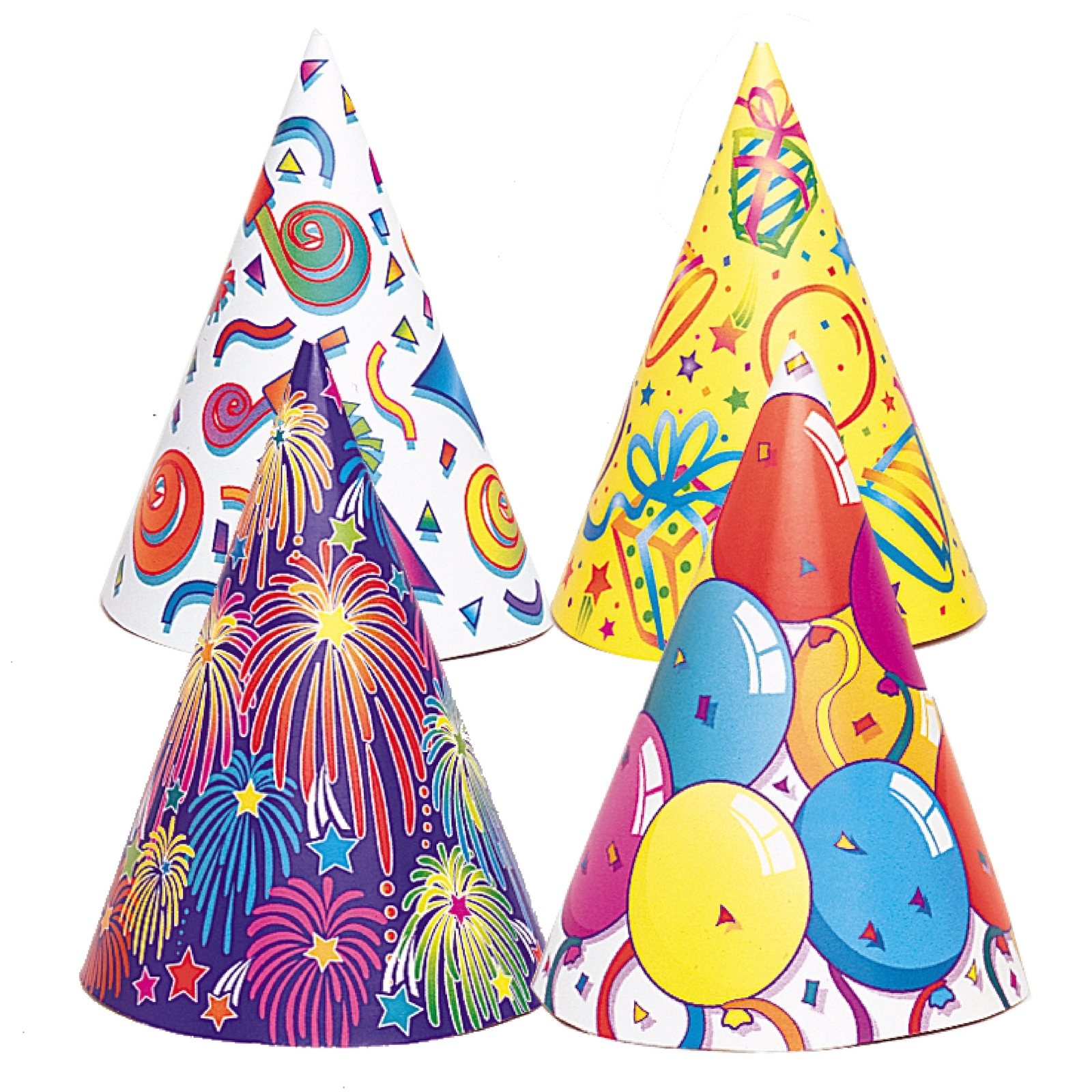 Assorted Party Hats (Pack of 8) - Discount Party Supplies