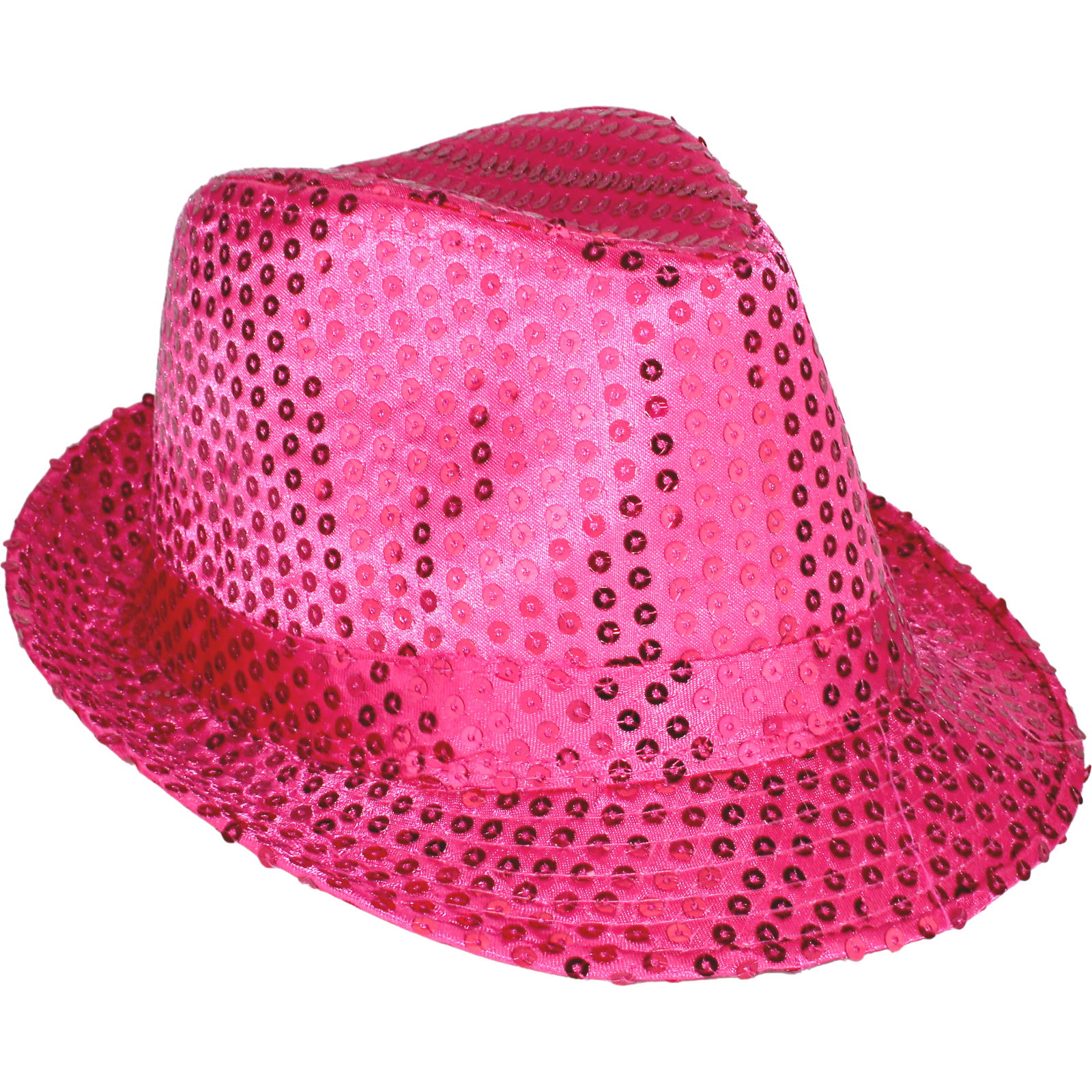 Hot Pink Sequin Fedora Hat